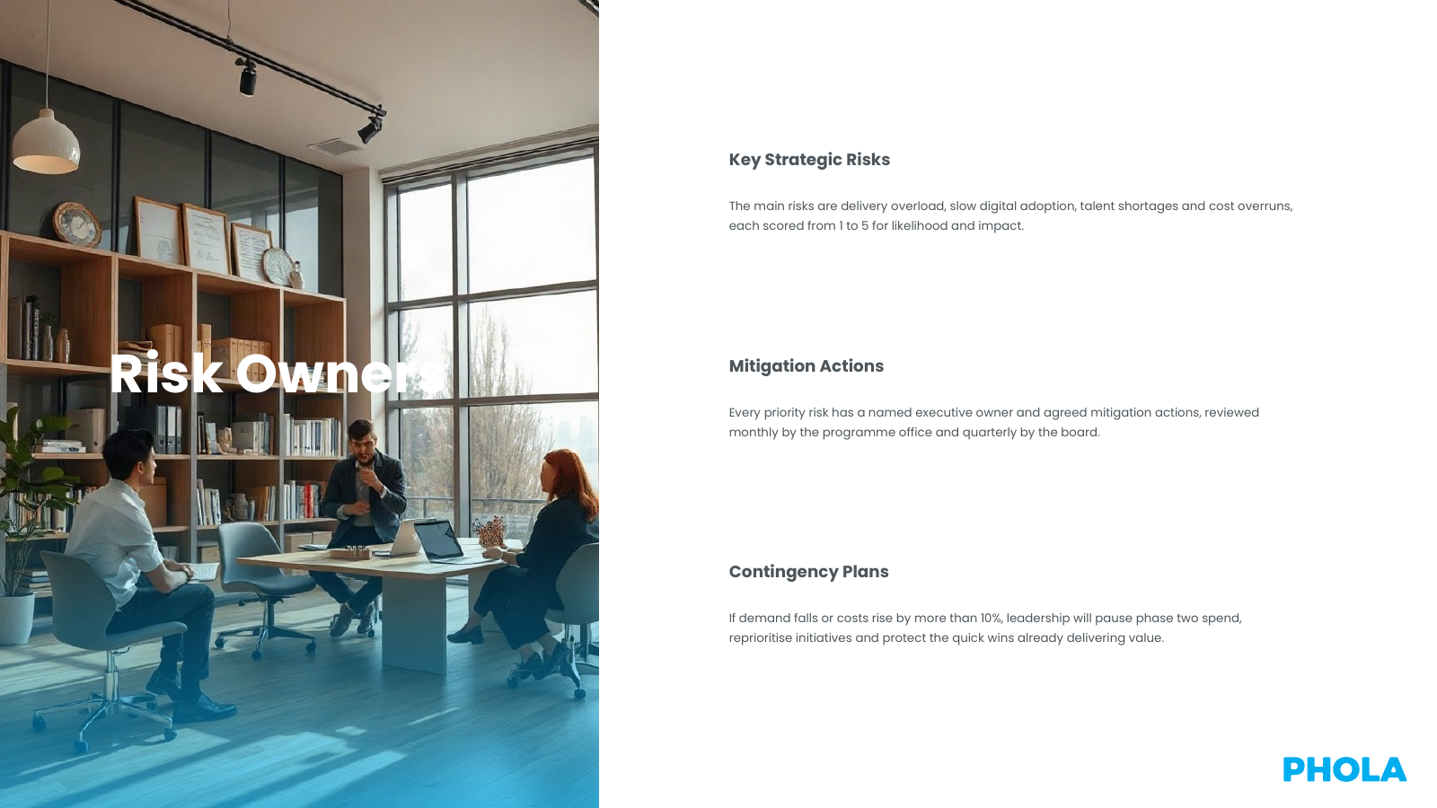 Risks, Mitigation and Contingency