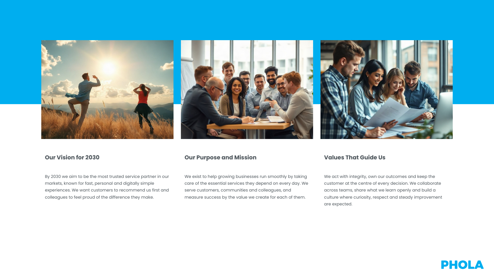 Vision, Mission and Values
