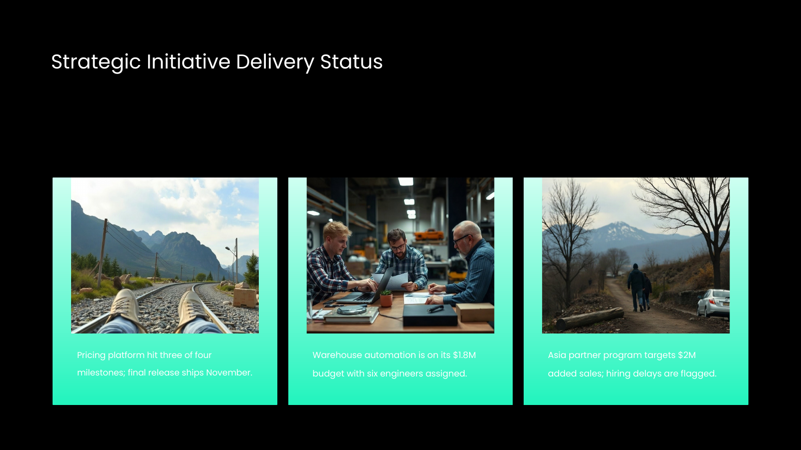 Strategic Initiatives Progress Cards