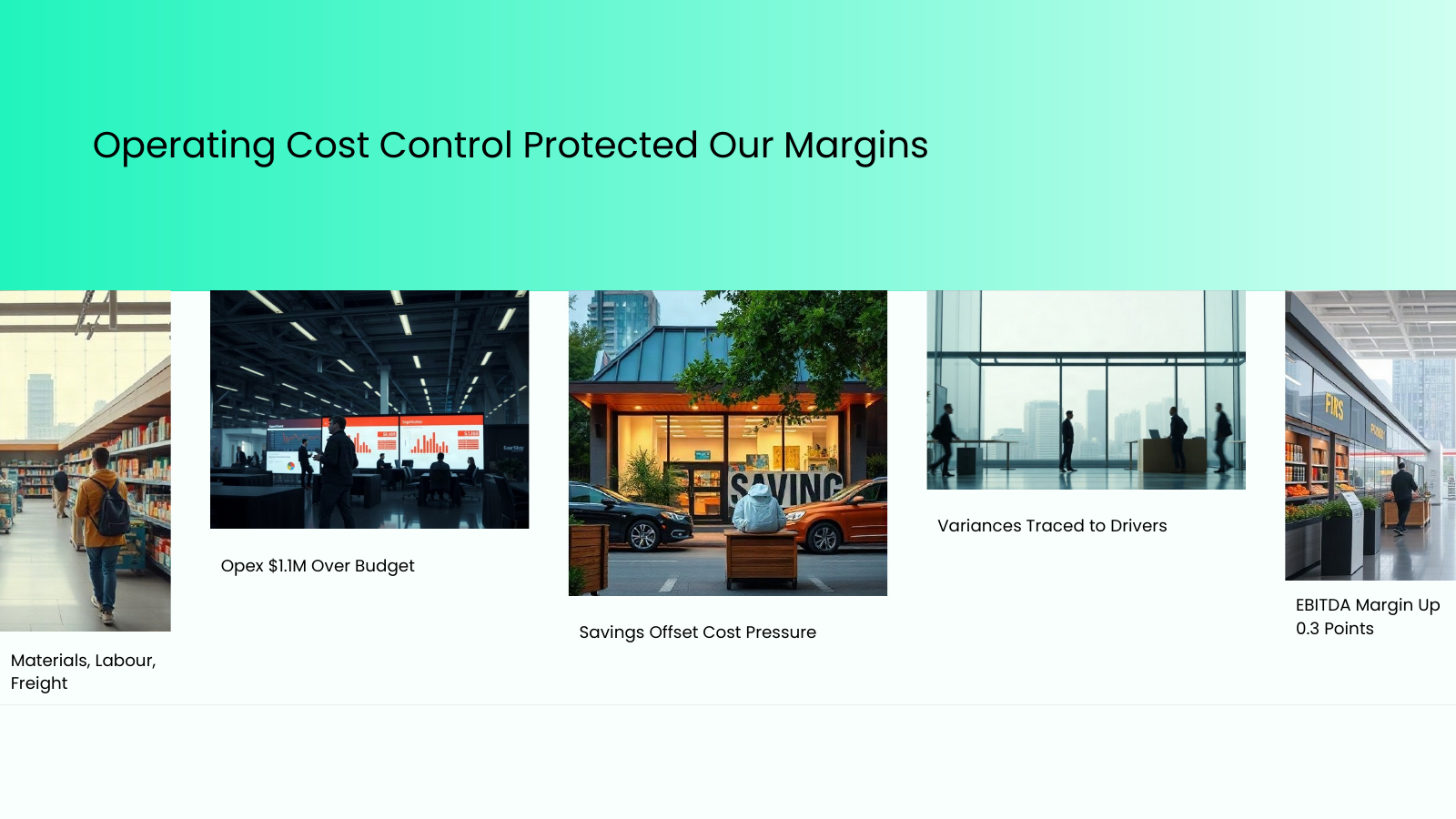 Cost and Margin Photo Strip