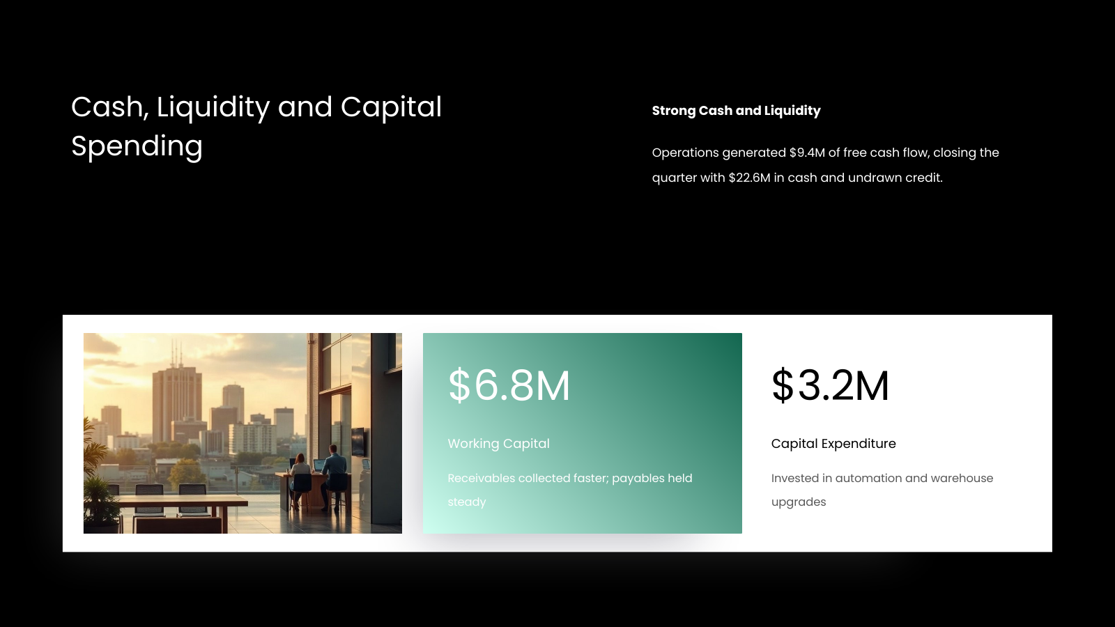 Cash, Working Capital and Capex