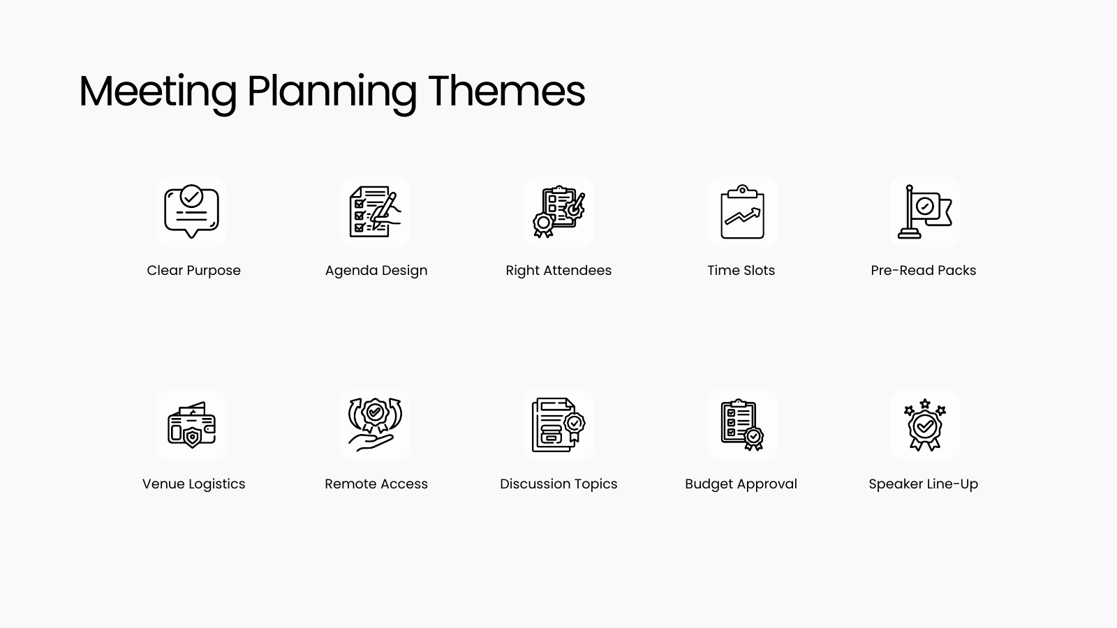Agenda Icon Set