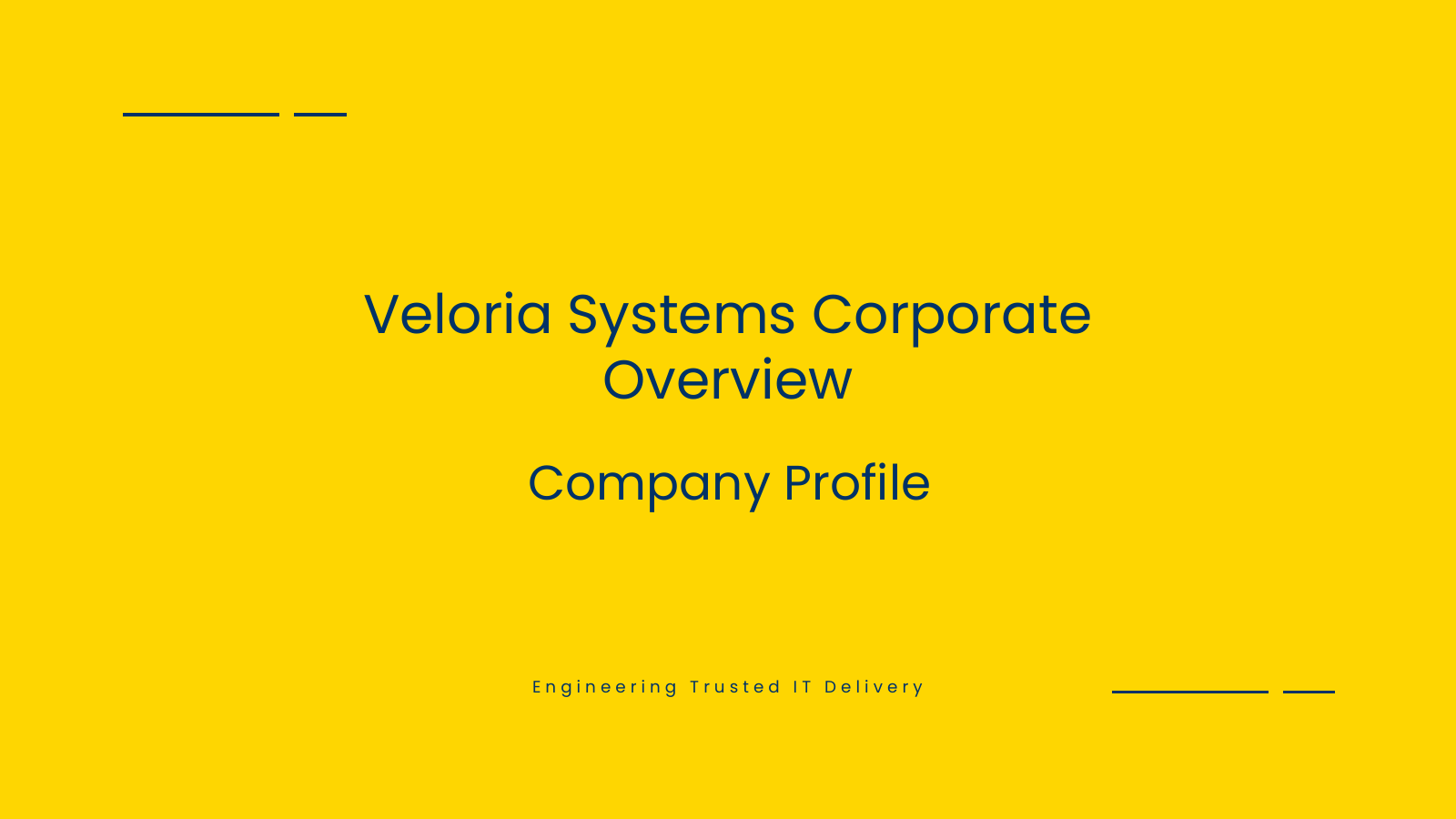 B2B Company Profile & Capabilities template cover slide