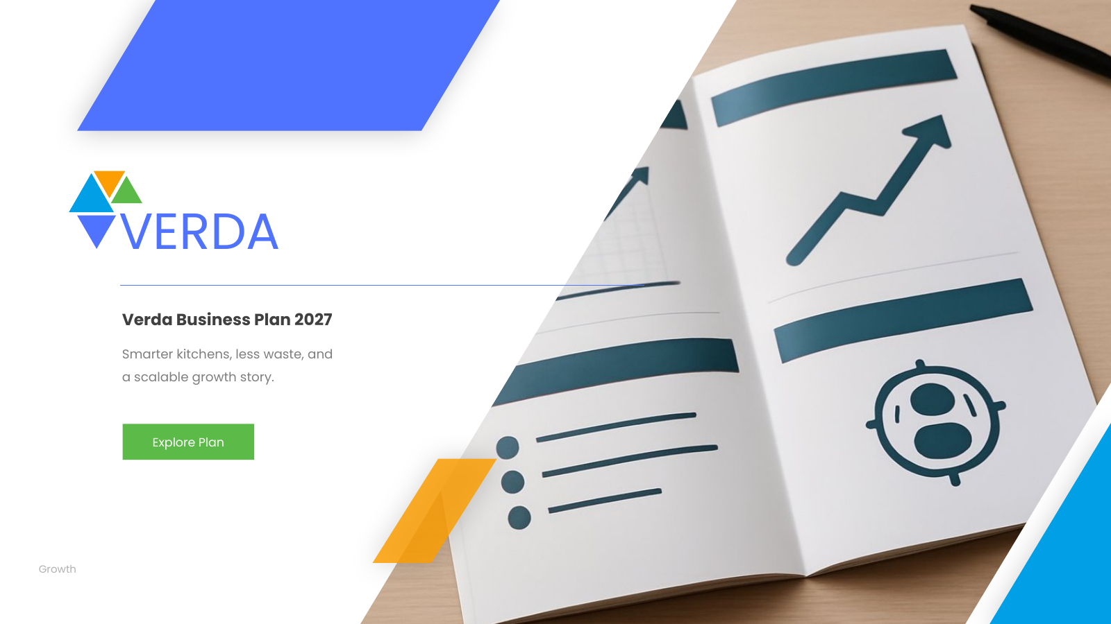Startup Business Plan template cover slide