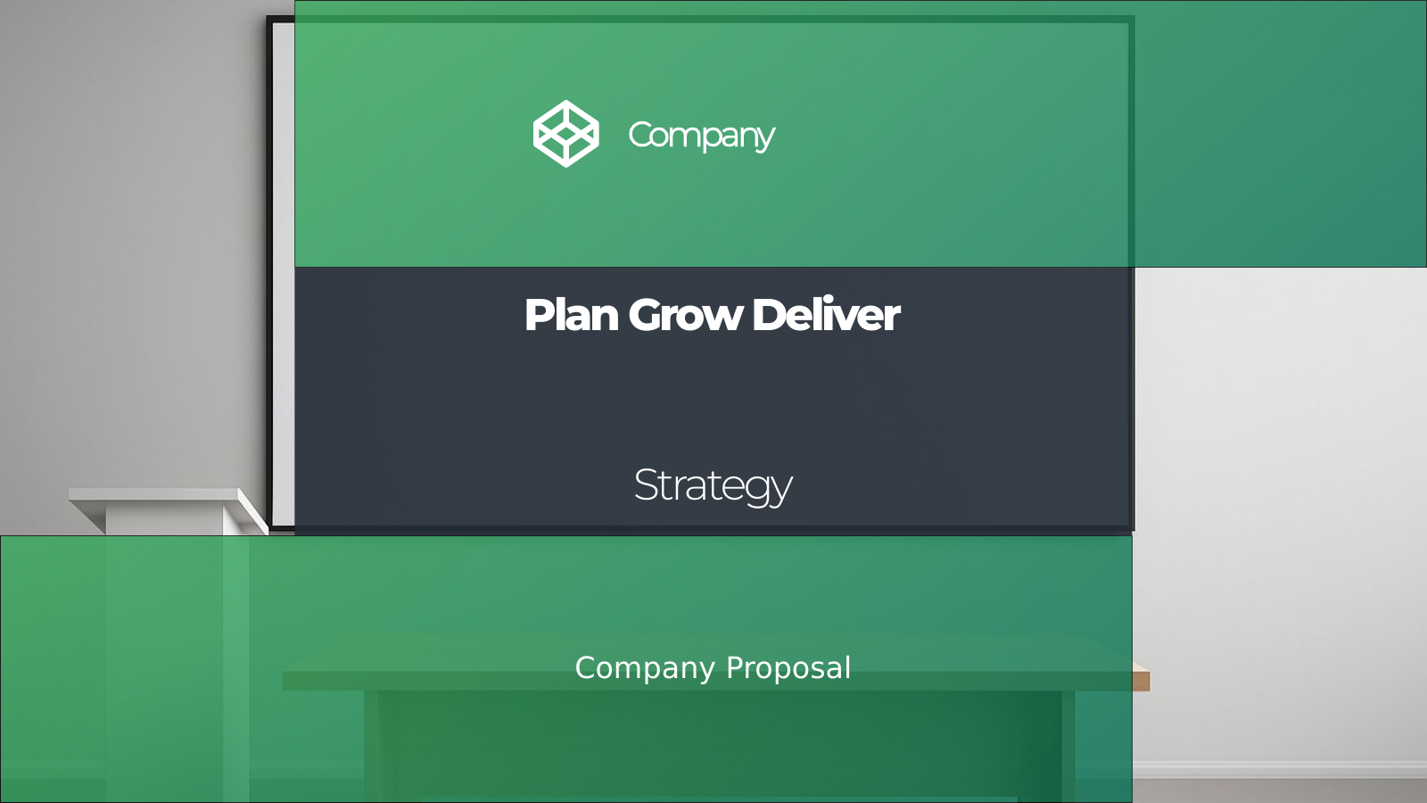Company Overview and Marketing Proposal template cover slide