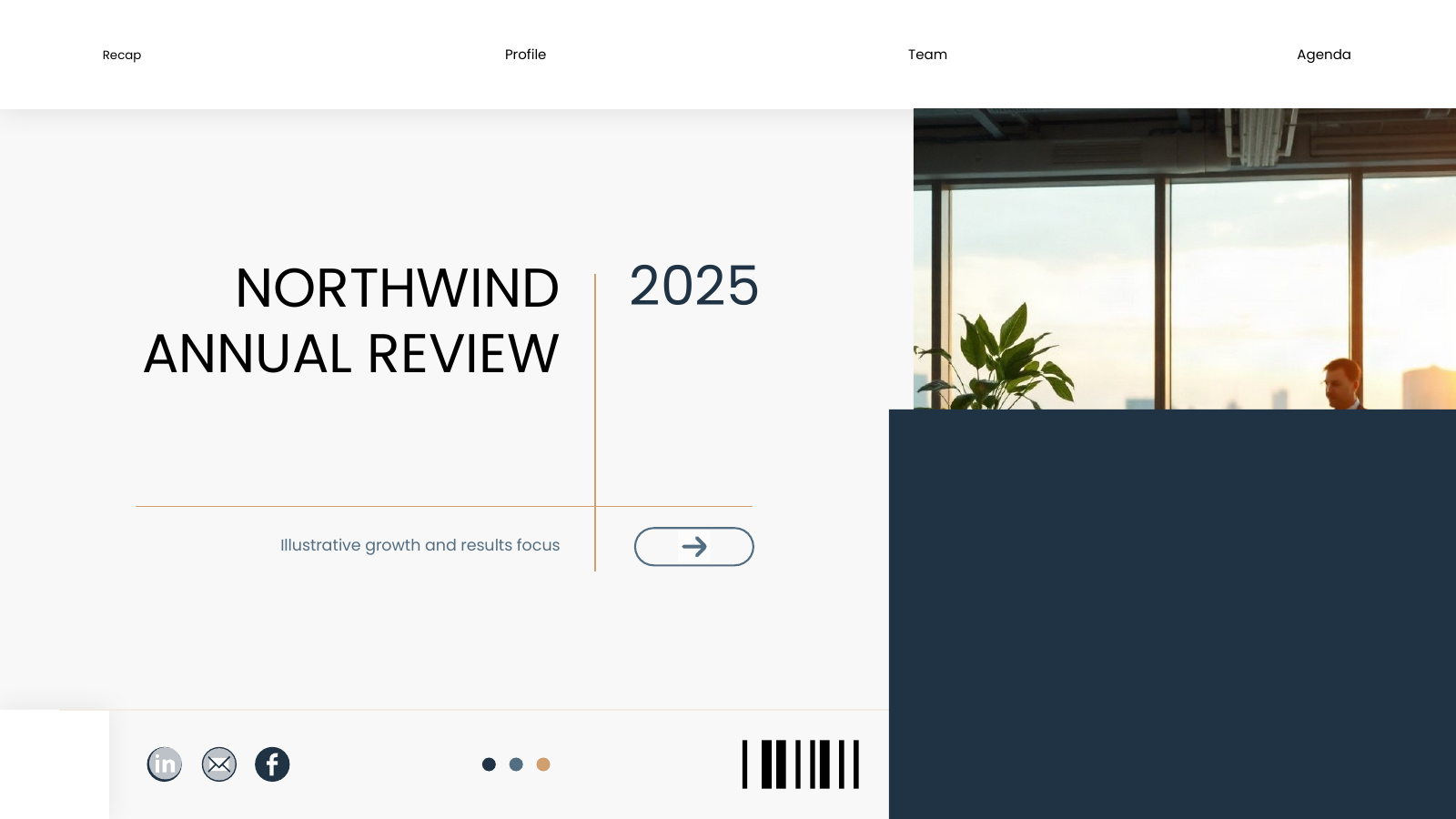 Results Review template cover slide