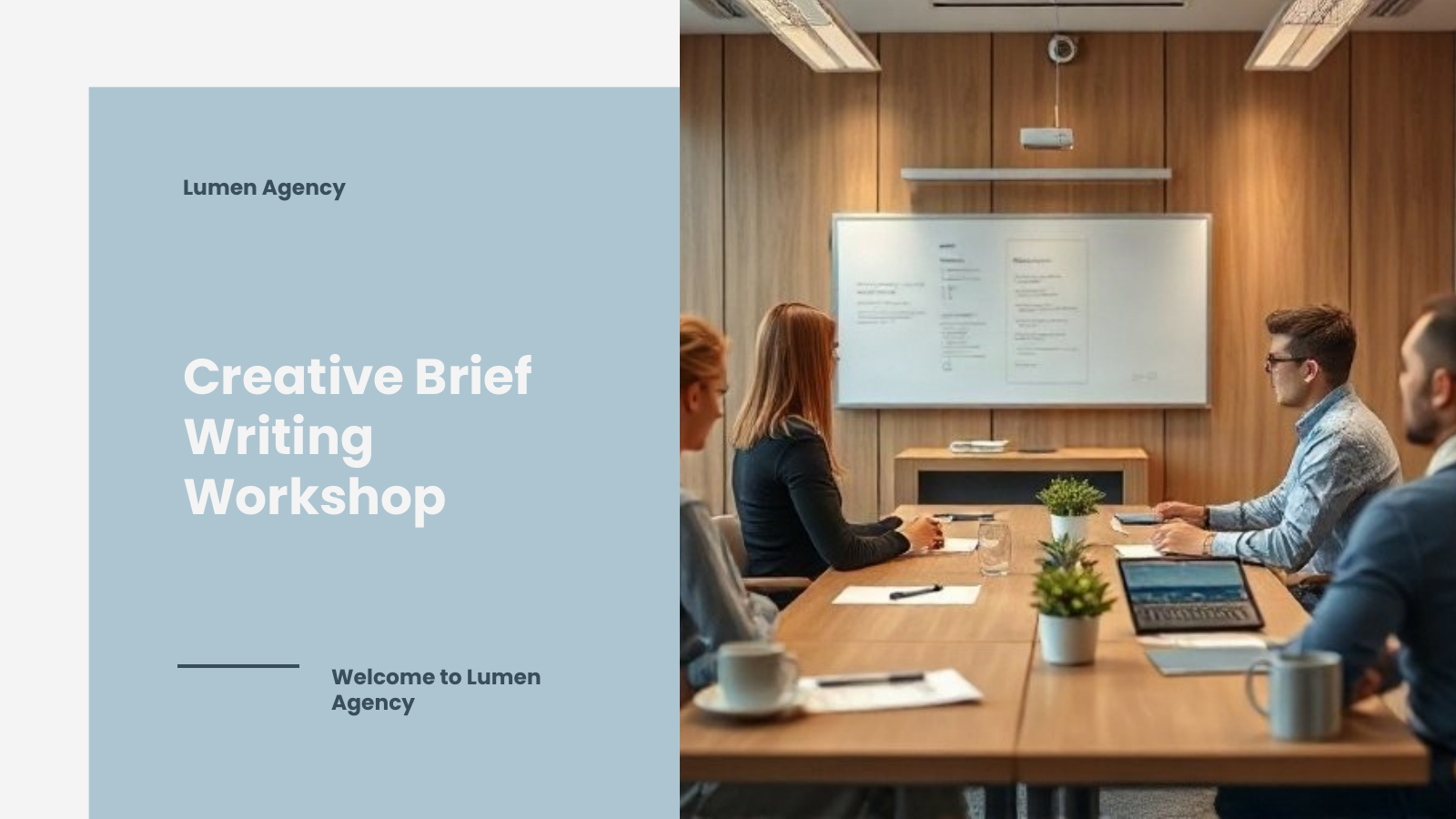 Training Workshop Session Guide template cover slide
