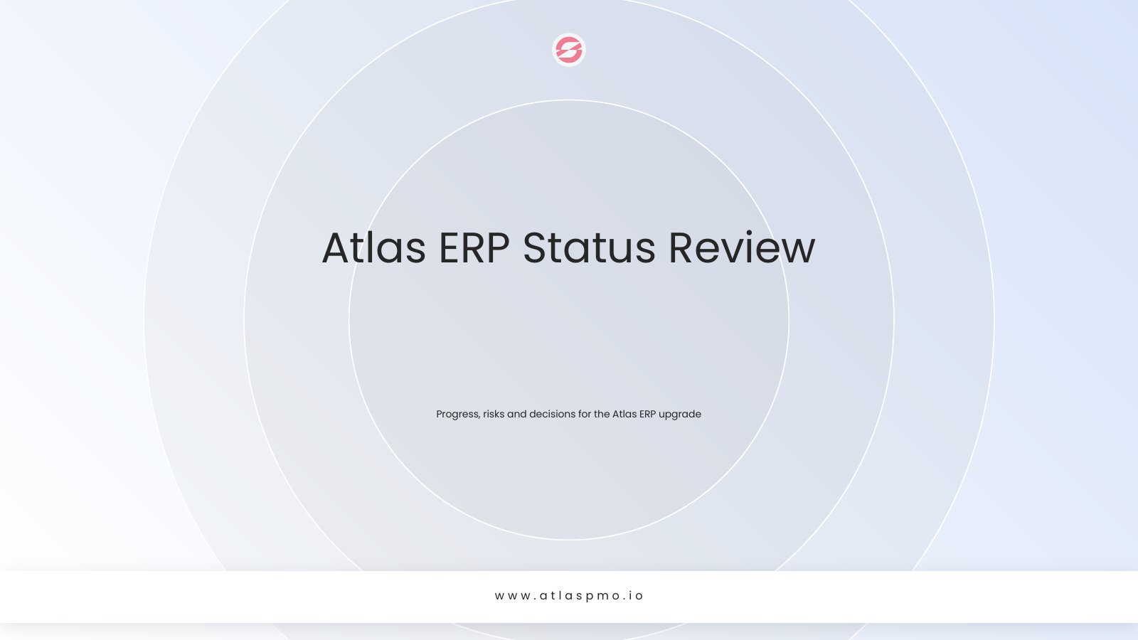 Project Status Briefing for Sponsors template cover slide