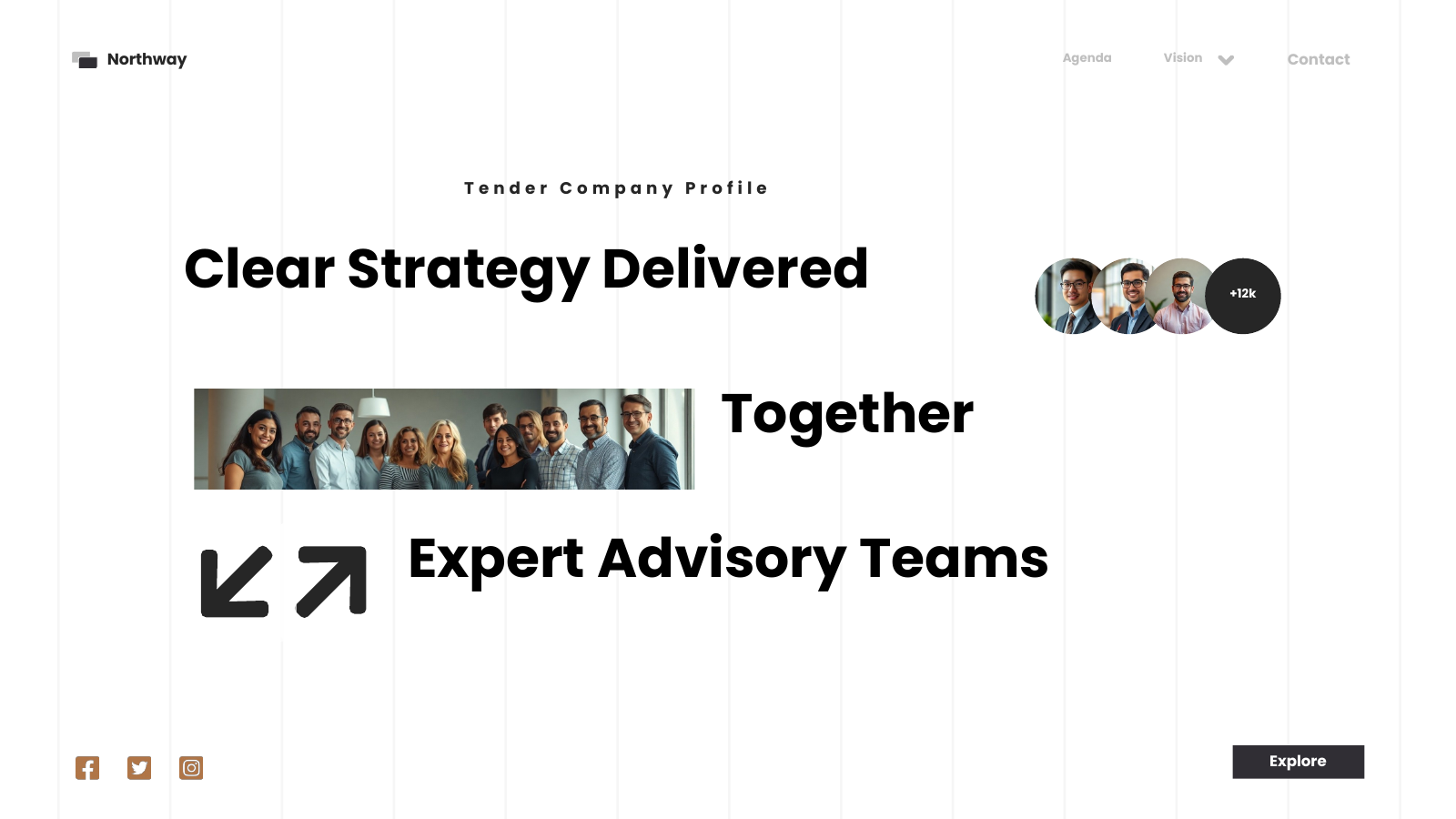 Company Profile and Capabilities Deck template cover slide
