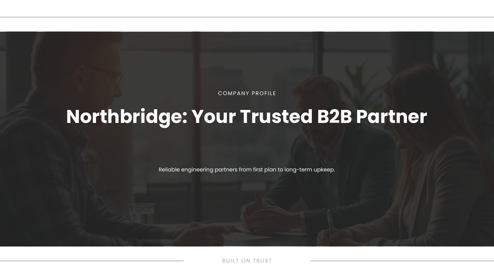 Corporate Company Profile template cover slide