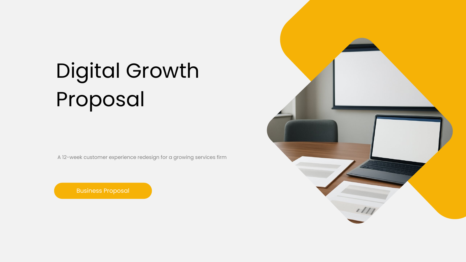 Client Business Proposal template cover slide