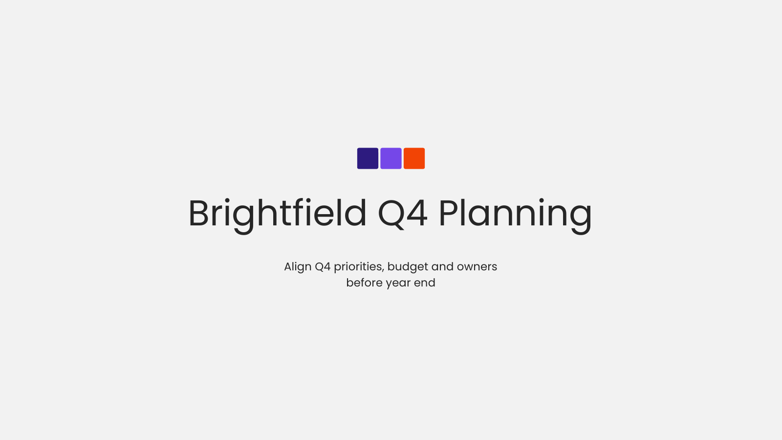 Meeting Agenda Deck template cover slide