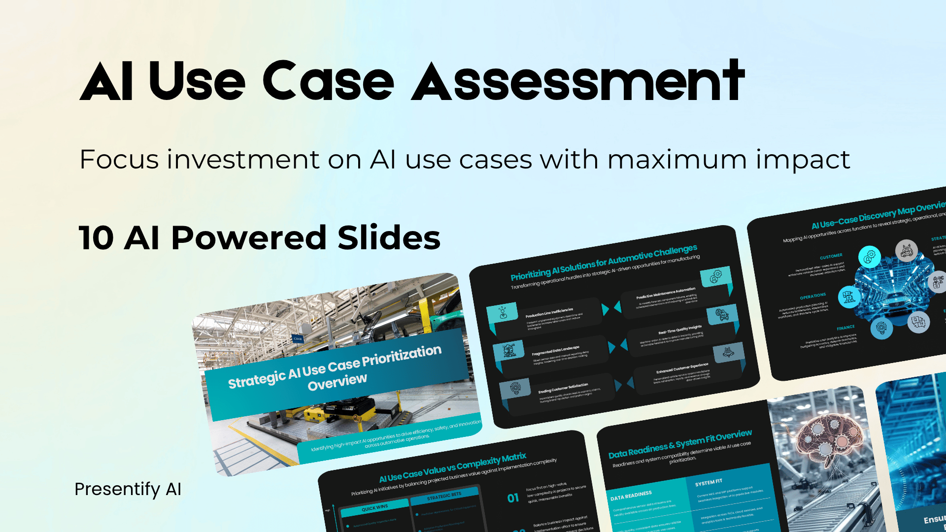 AI Use Case Assessment template cover slide