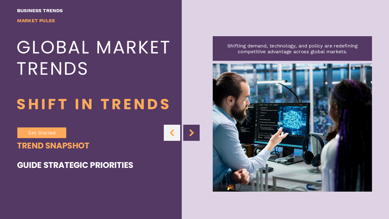Trend Analysis & Action Deck template cover slide