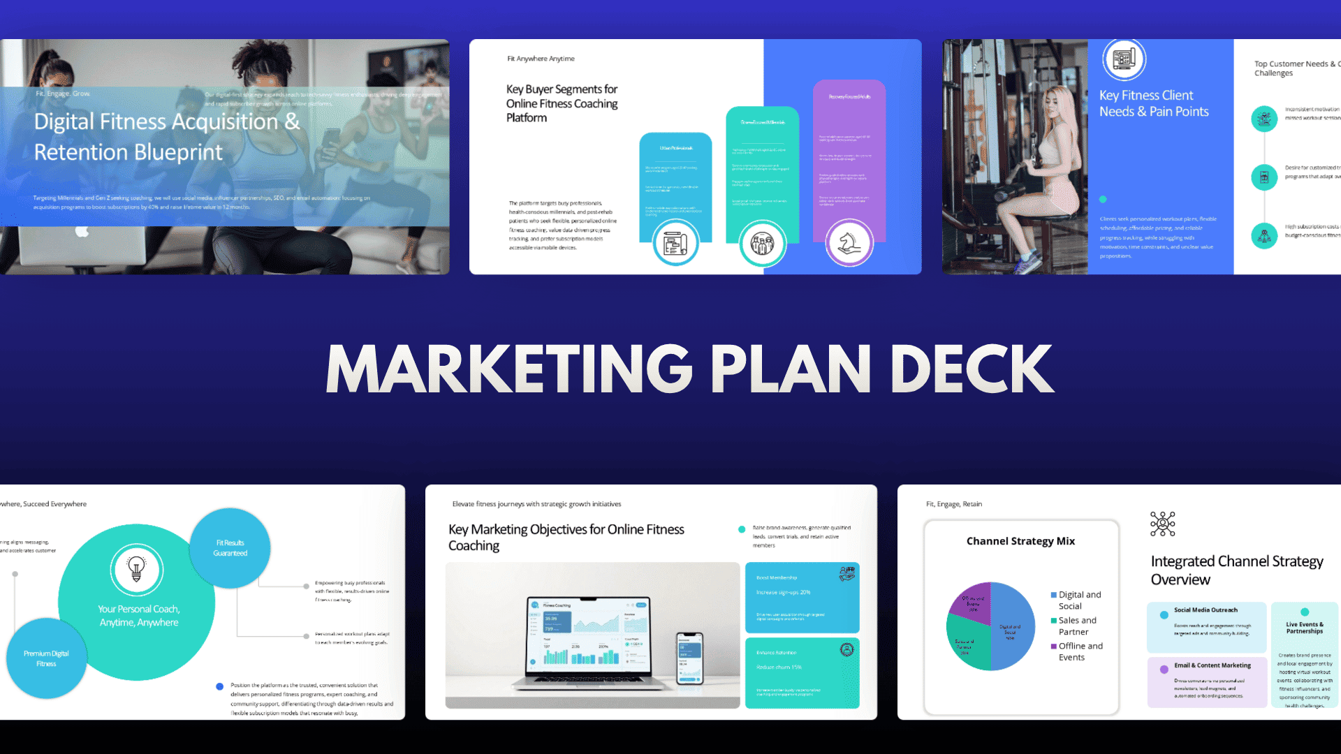 Marketing Plan Deck template cover slide
