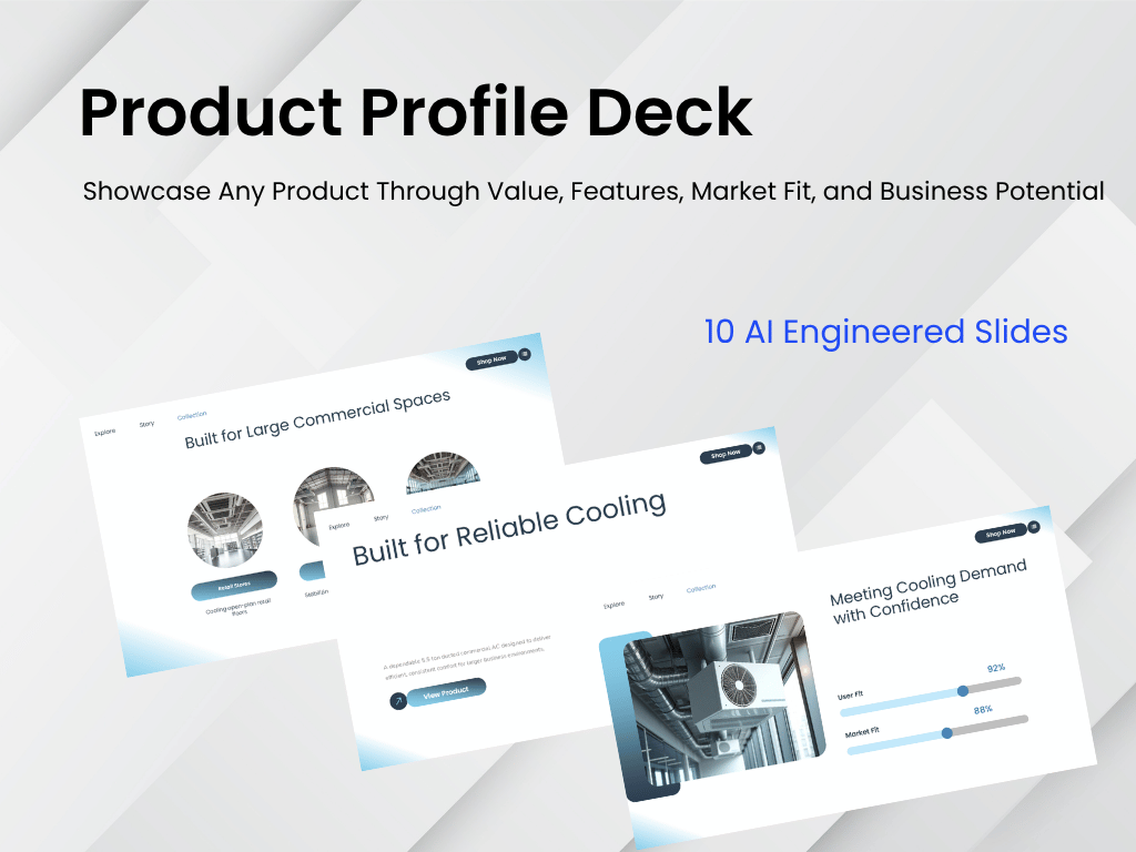 Product Profile template cover slide