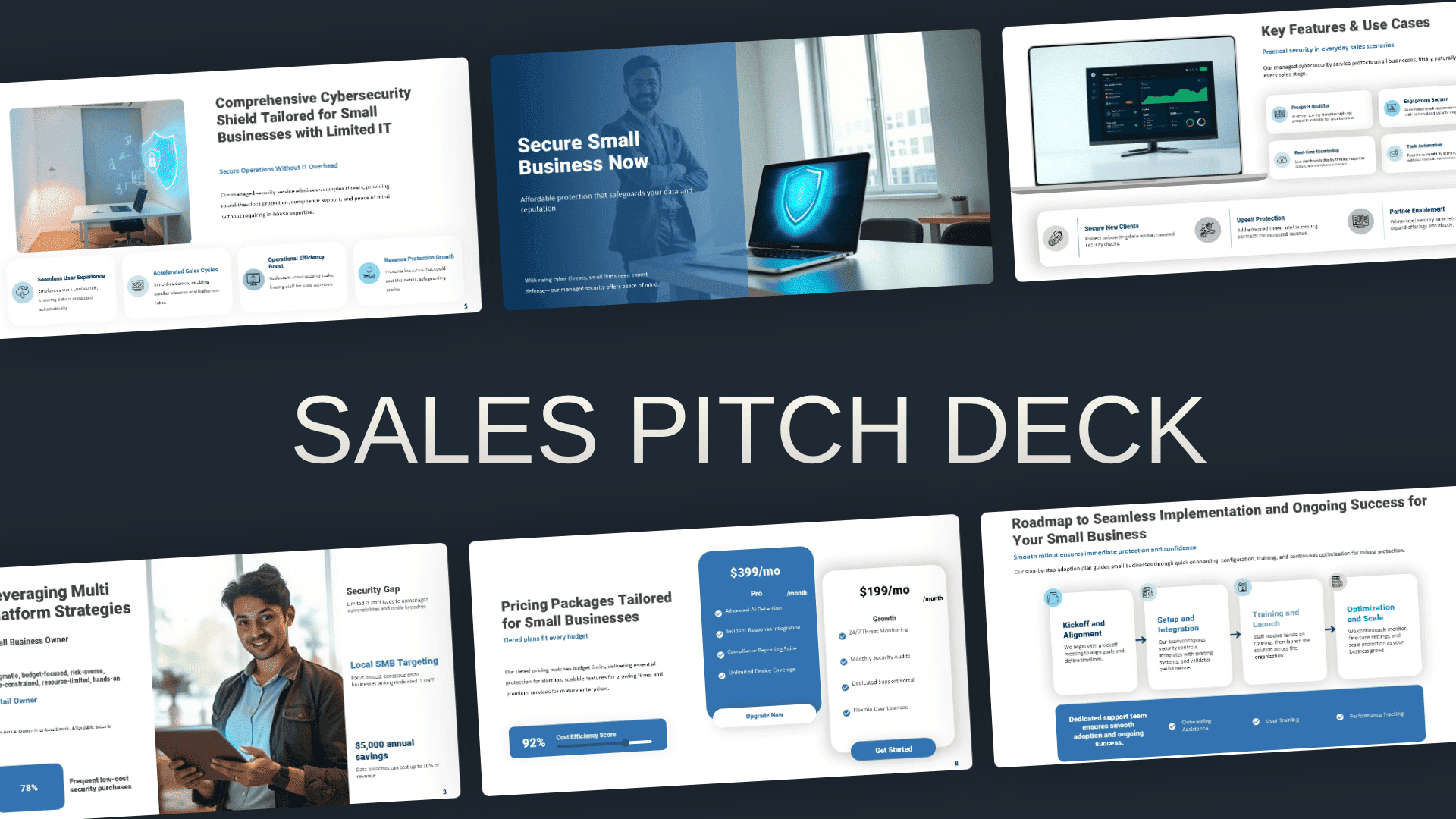 Modern Sales Pitch Deck template cover slide