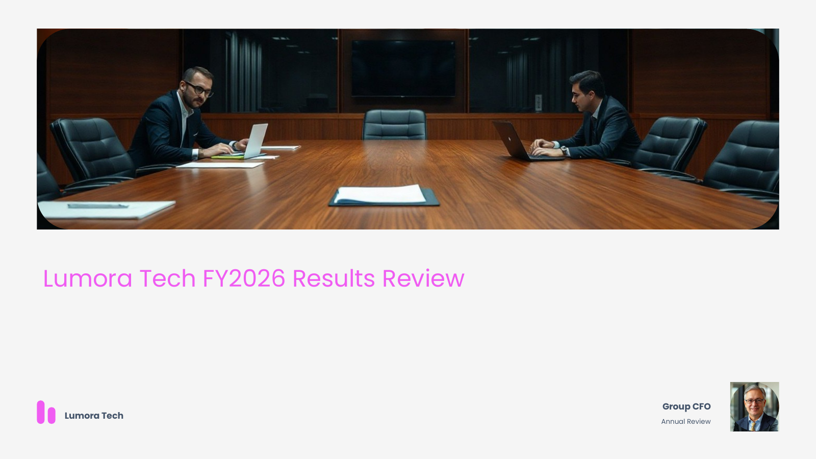 Annual Business & Financial Results Review template cover slide