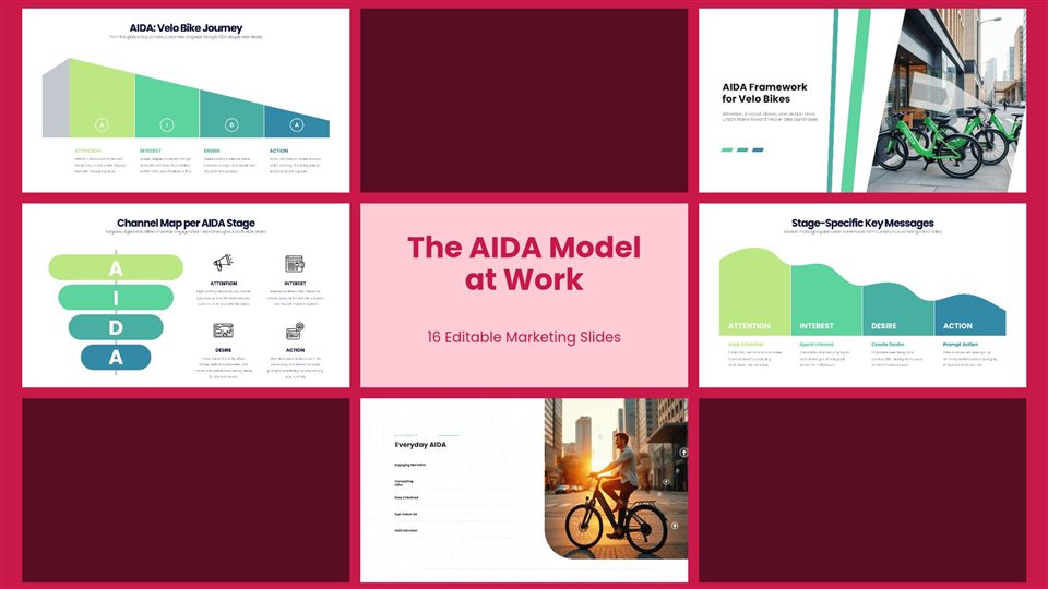 AIDA Marketing Model Deck template cover slide