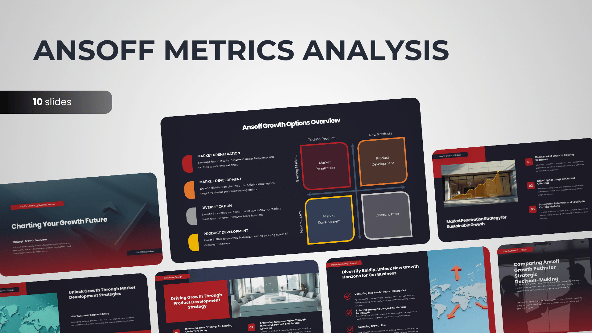Ansoff Growth Planning Deck template cover slide