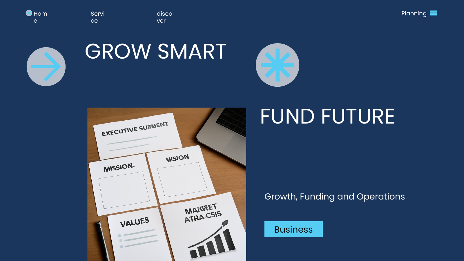 Business Growth Plan template cover slide