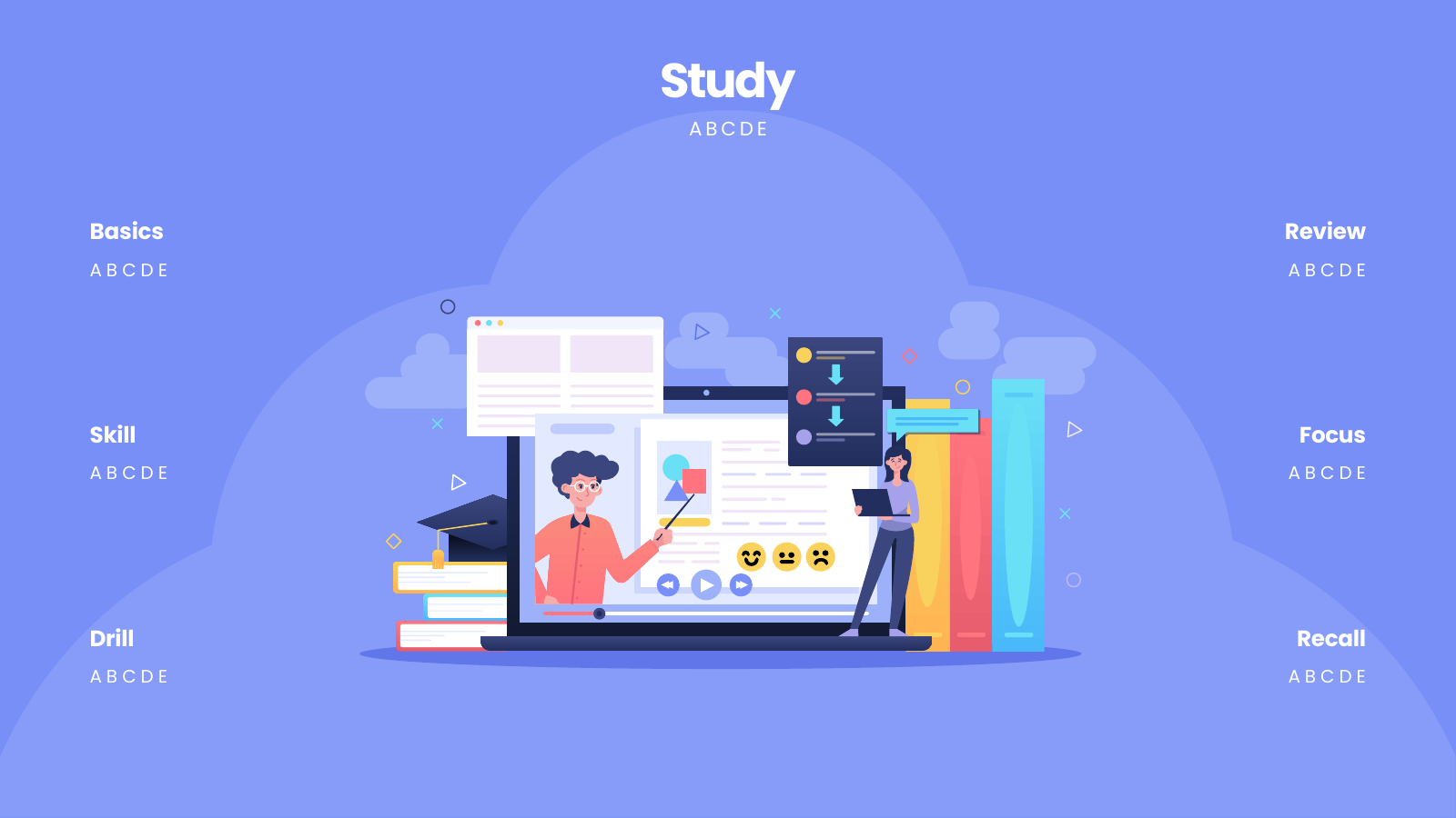 Illustrated eLearning Explainers template cover slide