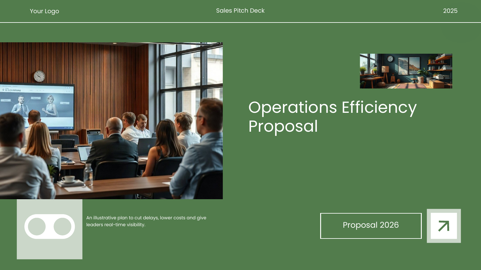 Sales Pitch & Client Proposal Deck template cover slide