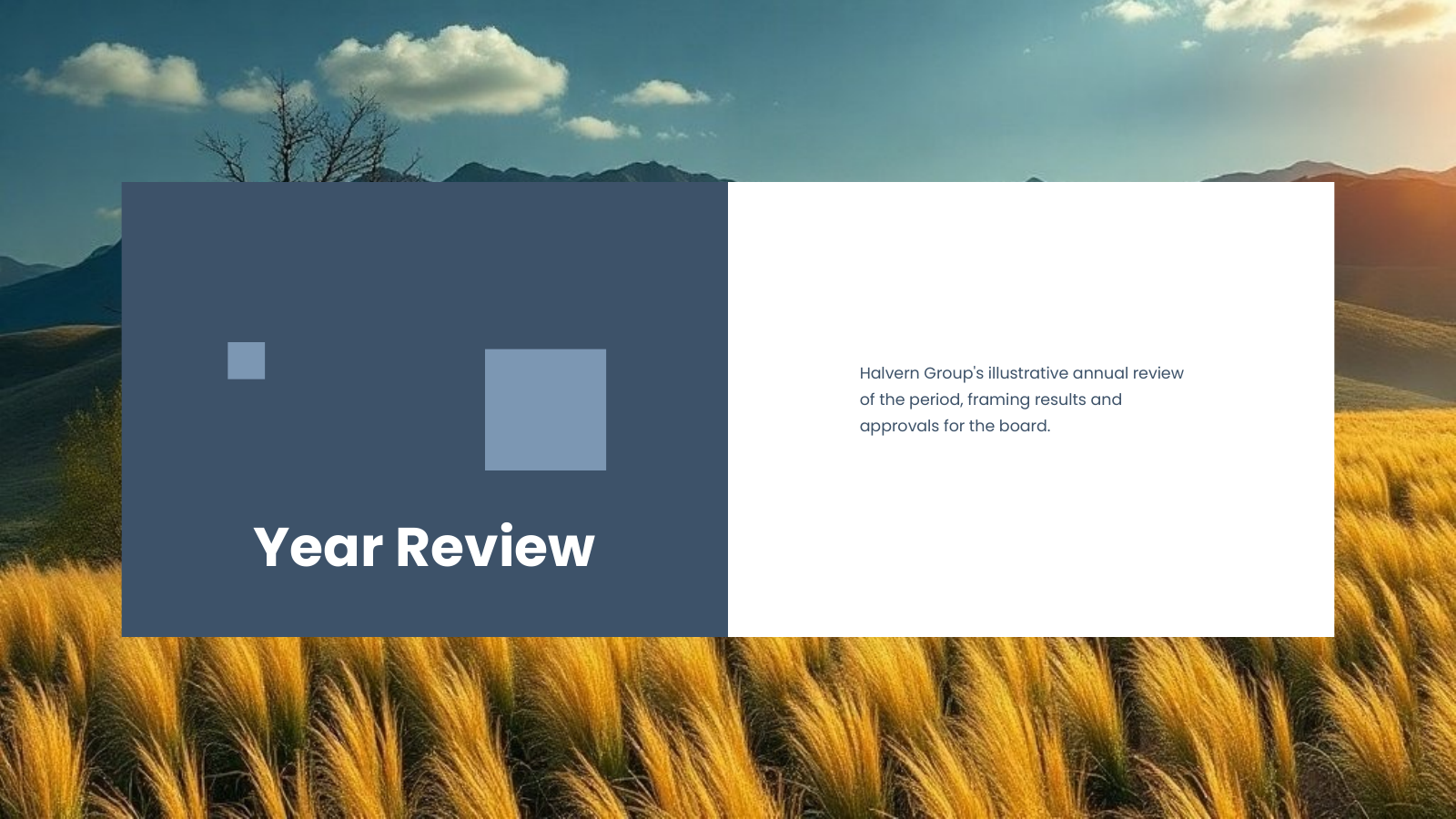Annual Business Review template cover slide