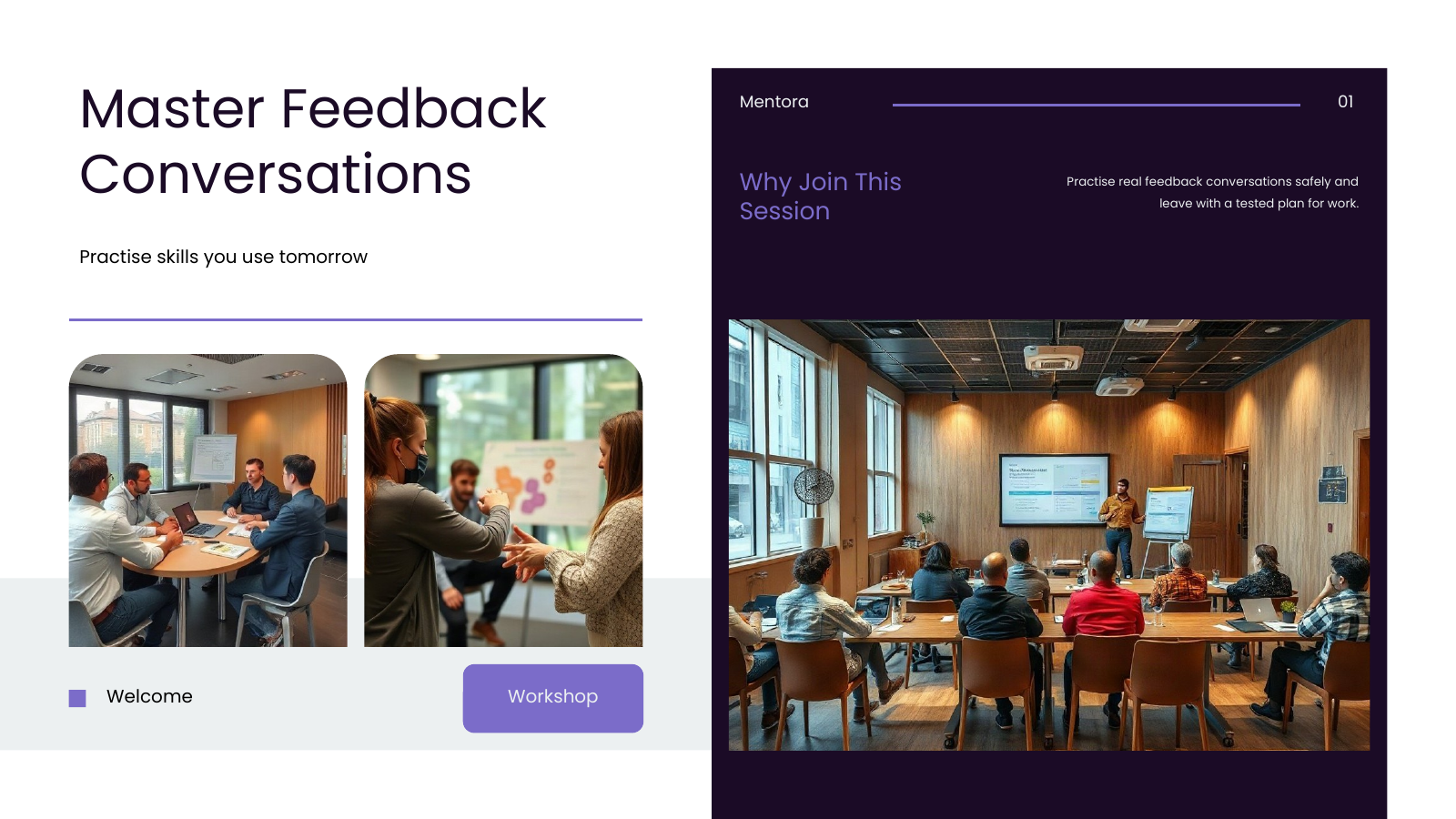Practical Skills Workshop Training Module template cover slide