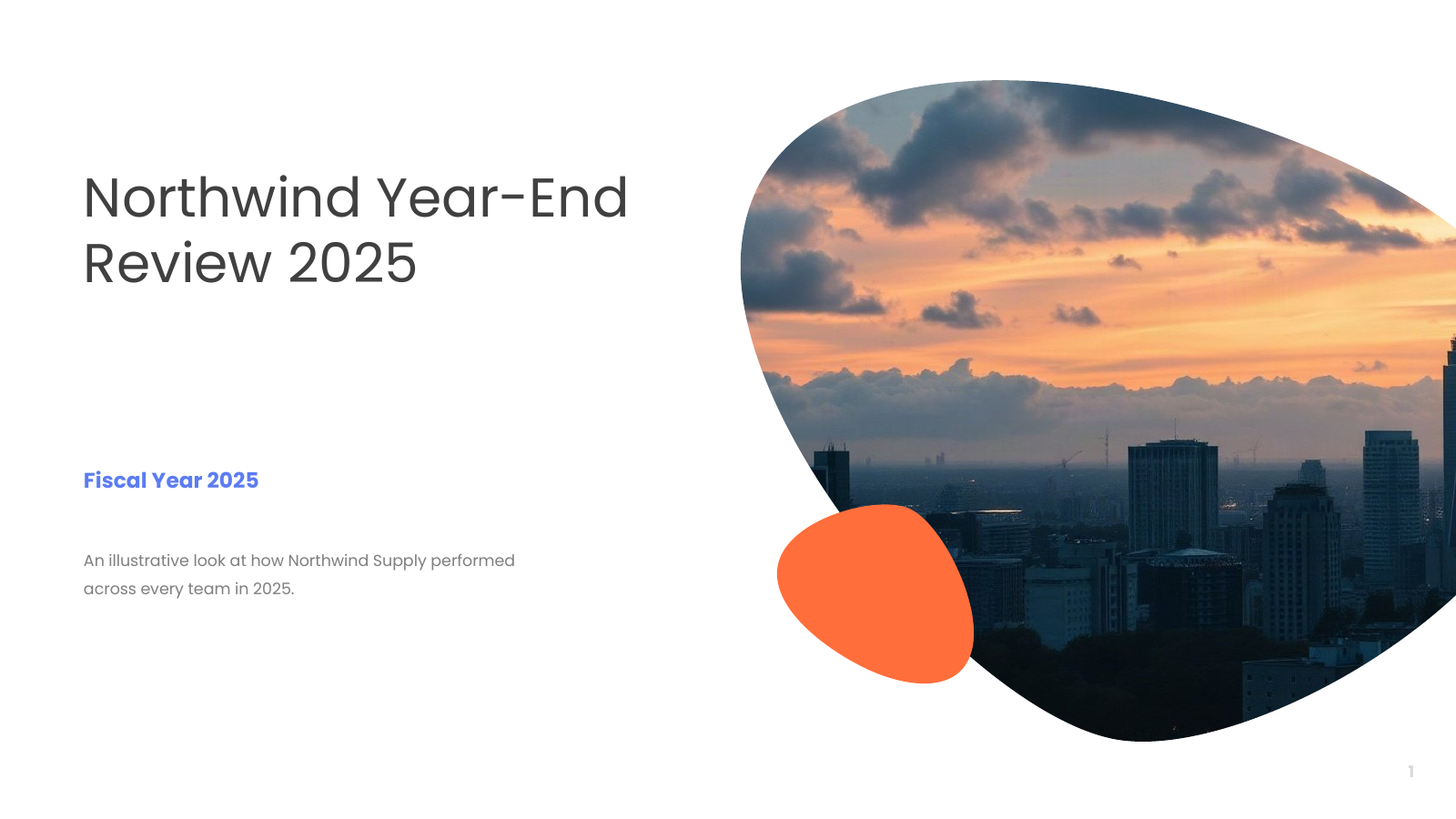 Year-End Performance Report template cover slide