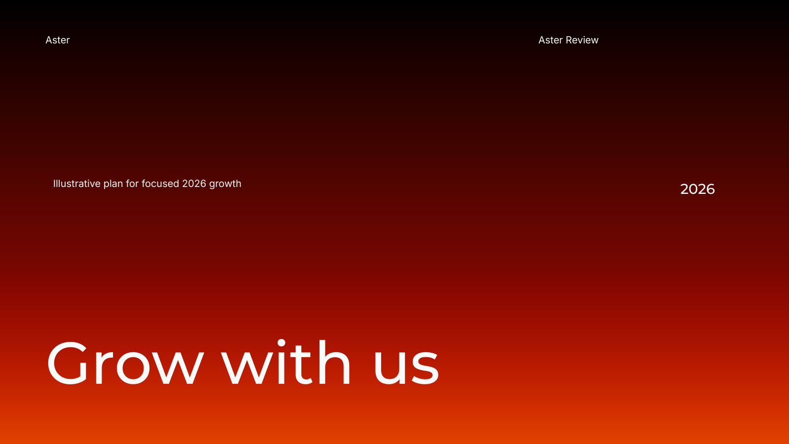 Strategic Business Review template cover slide
