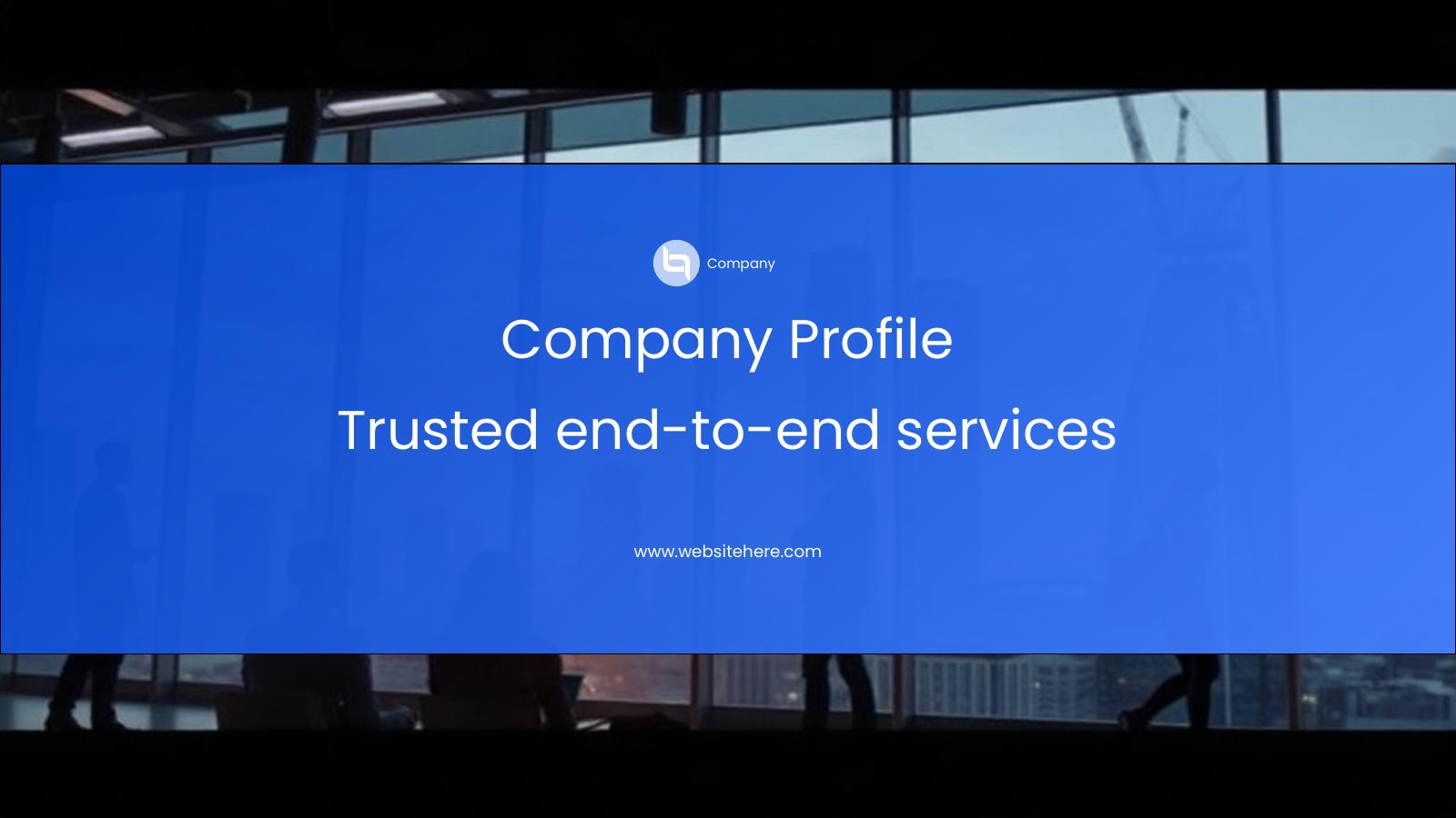 Core Business Company Profile template cover slide