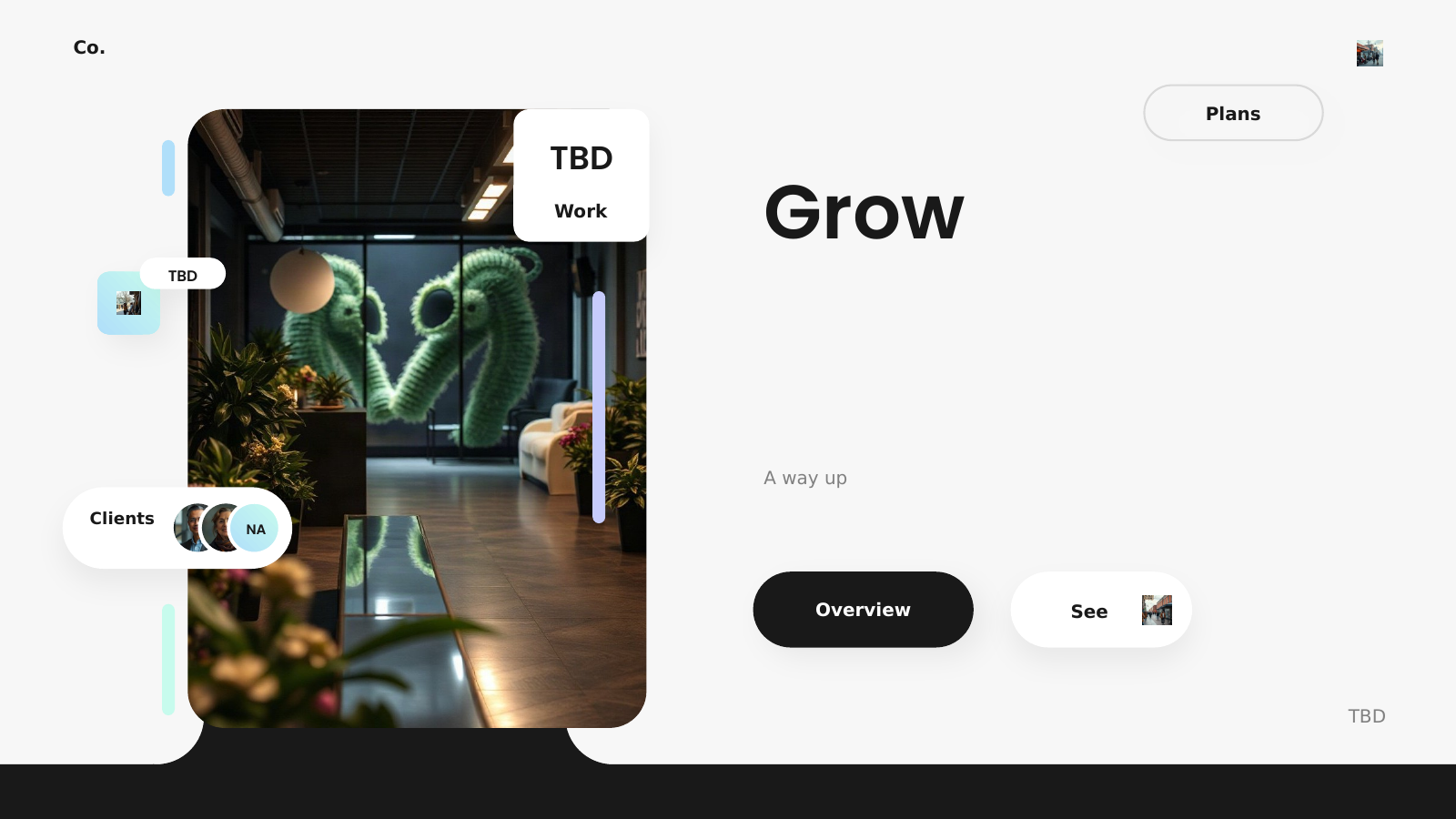 Modern Business Introduction & Growth Plan template cover slide