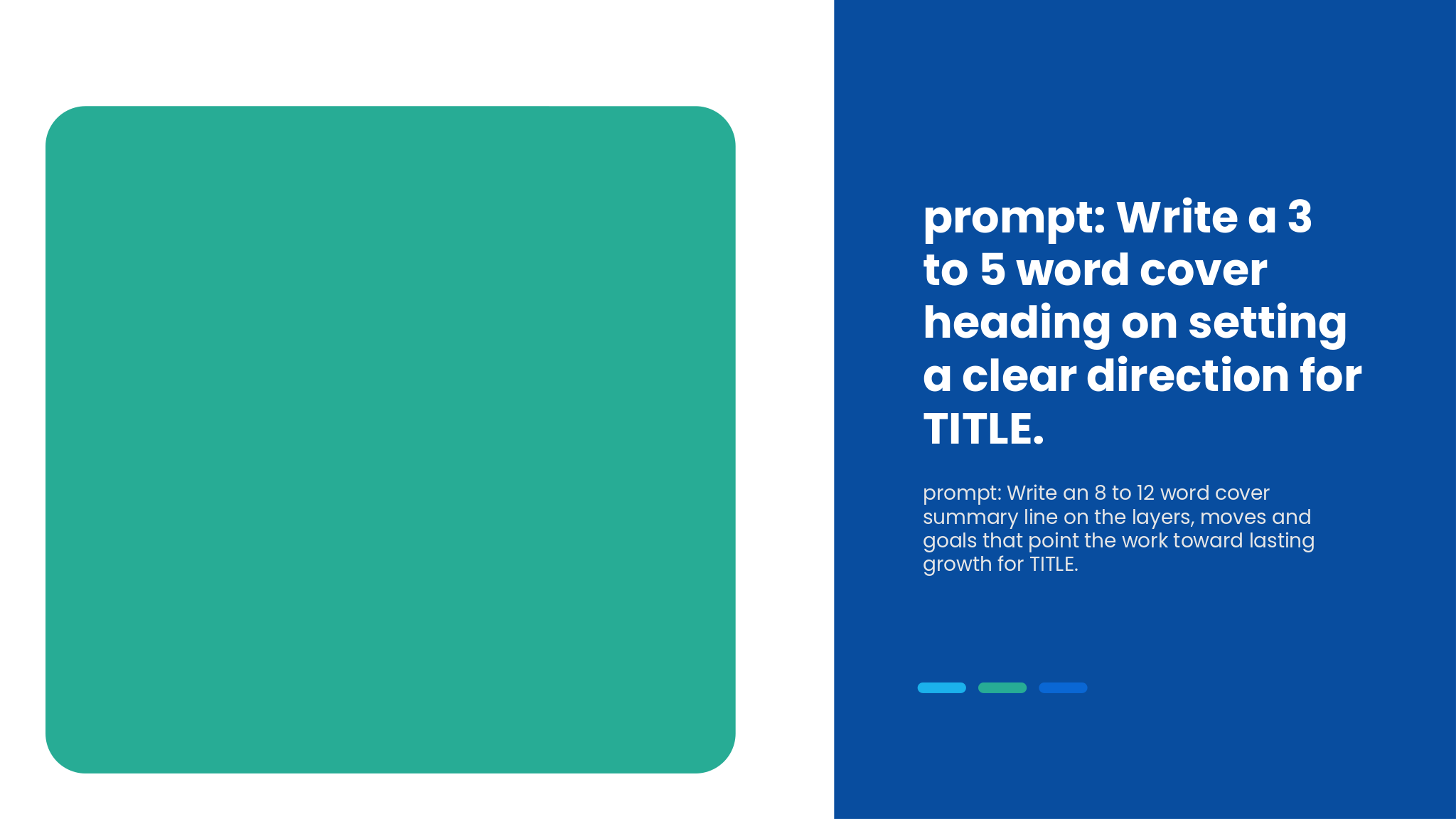Arrow Strategic Direction Deck template cover slide