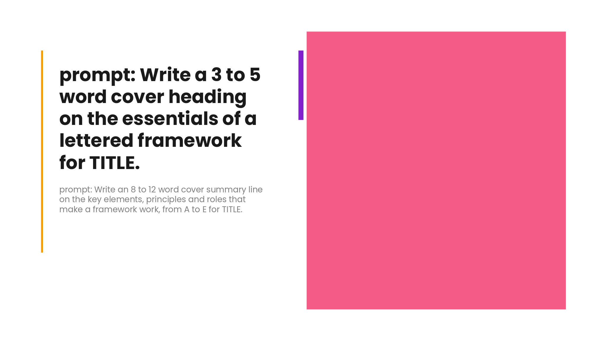 Alphabet Framework Essentials Deck template cover slide
