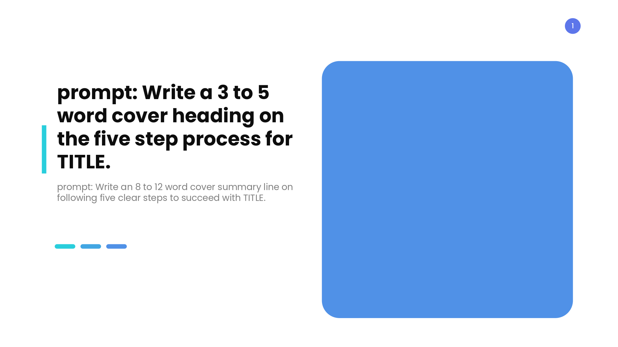 Five Step Process Deck template cover slide