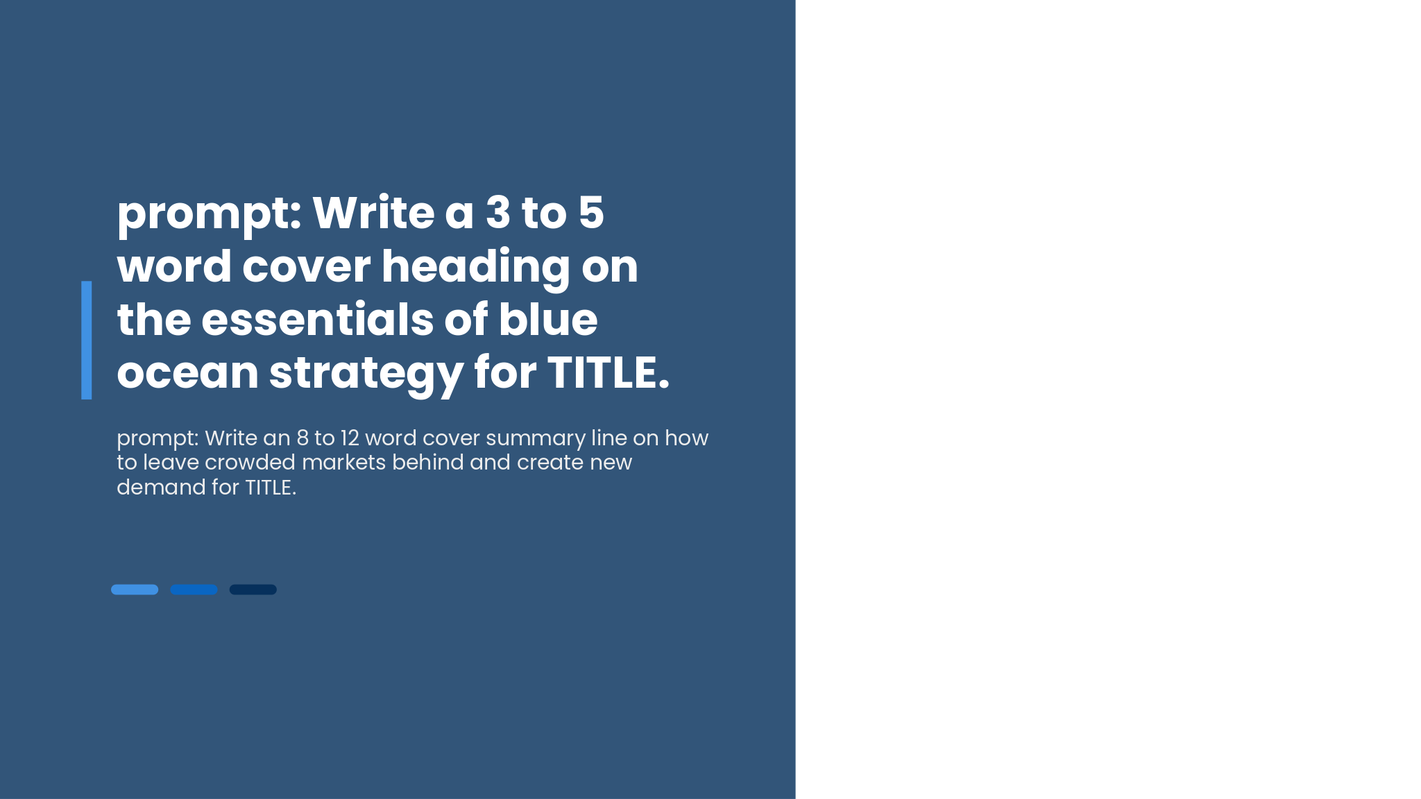 Blue Ocean Strategy Essentials Deck template cover slide
