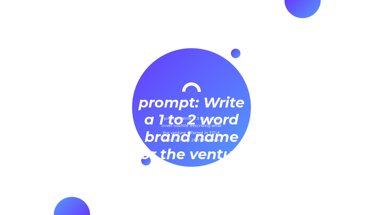 Venture Proposal and Growth Plan template cover slide