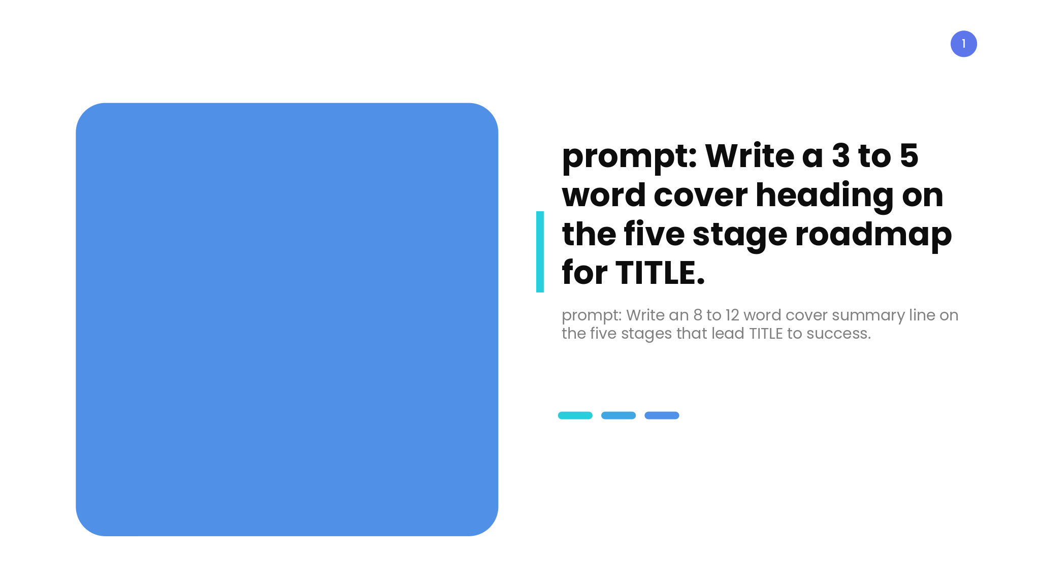 Five Stage Roadmap Deck template cover slide