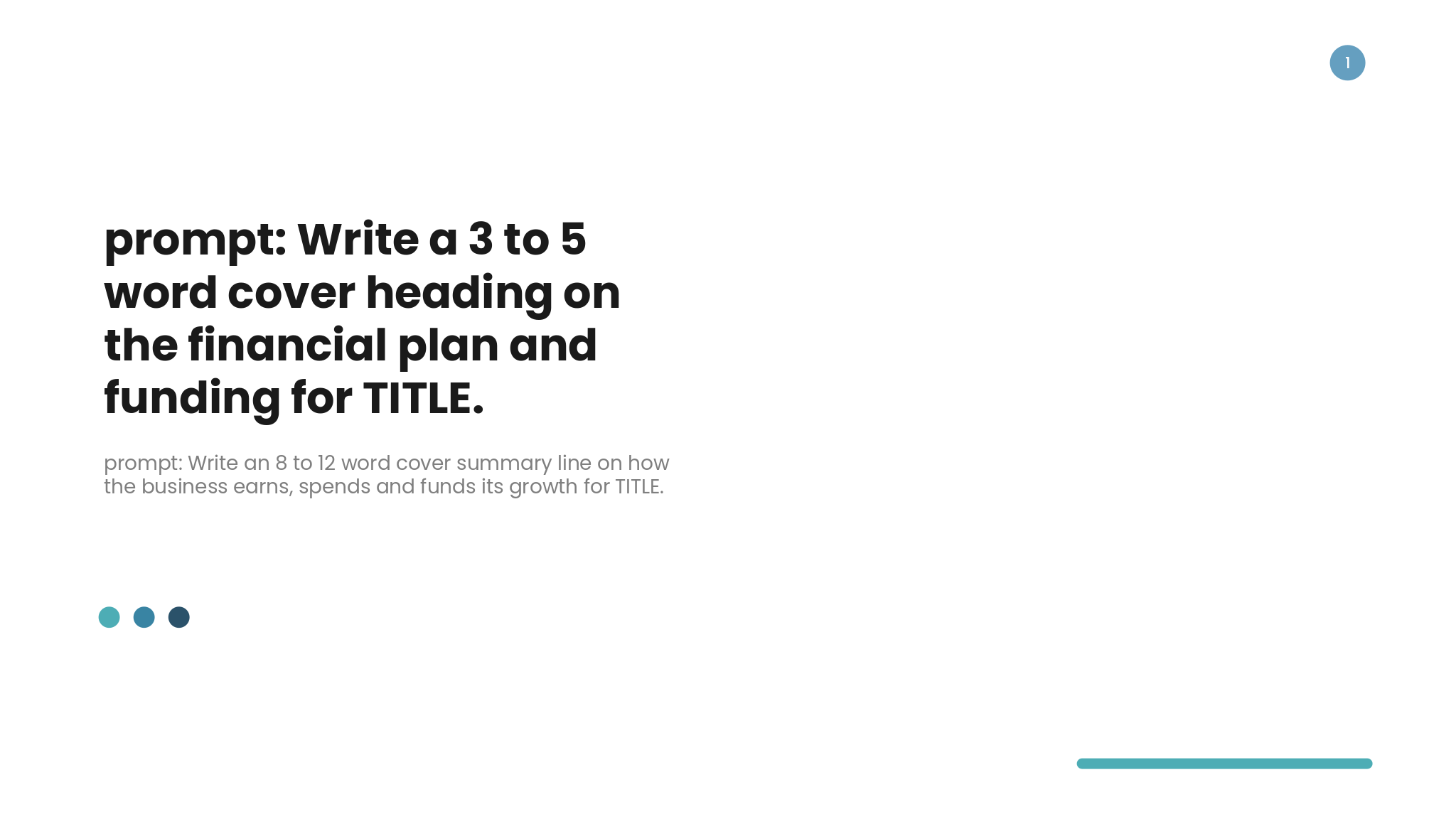 Business Plan Finance And Funding Deck template cover slide