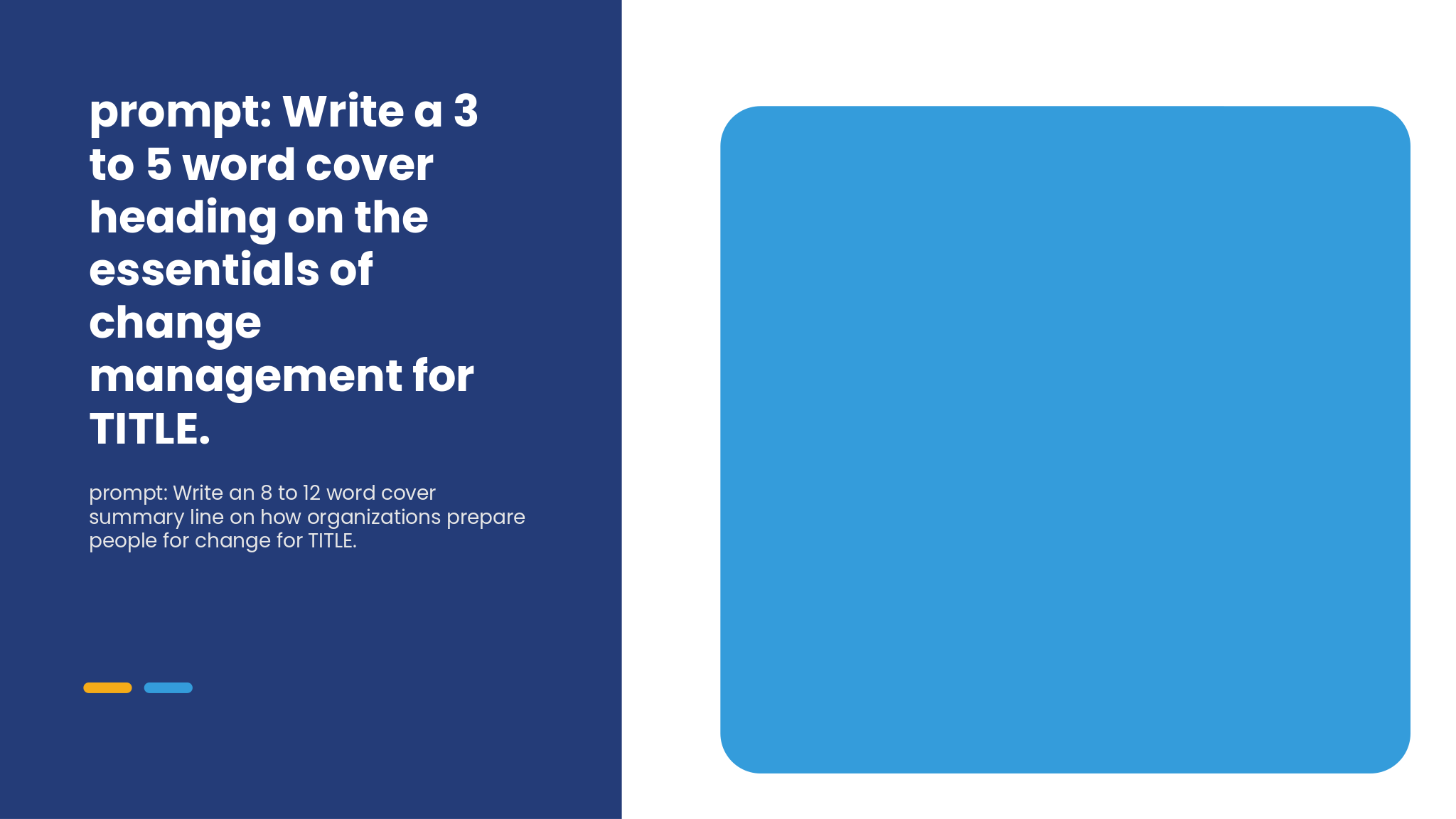 Change Management Essentials Deck template cover slide