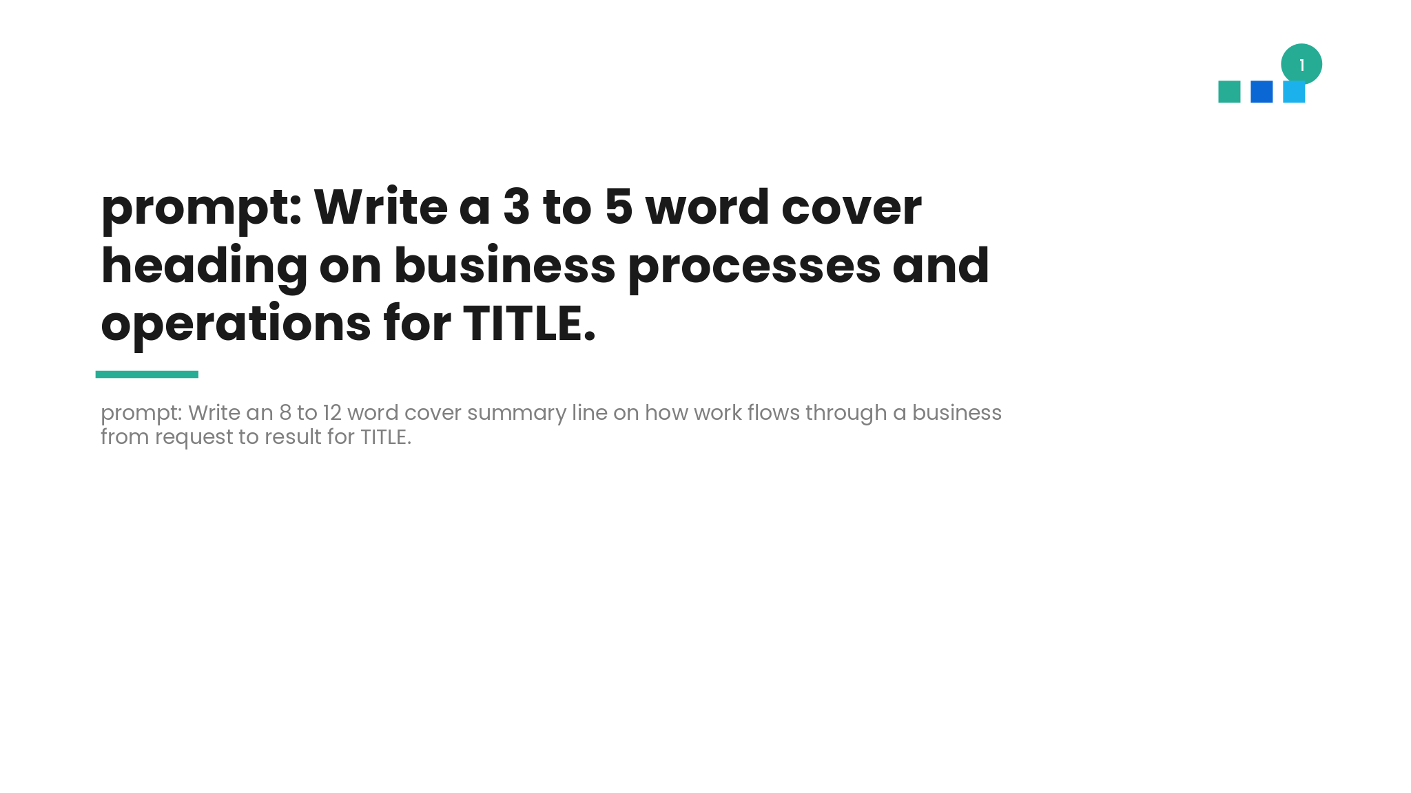 Business Processes And Operations Deck template cover slide