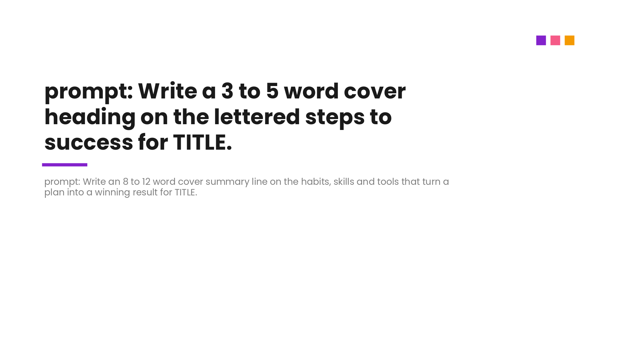 Alphabet Success Steps Deck template cover slide