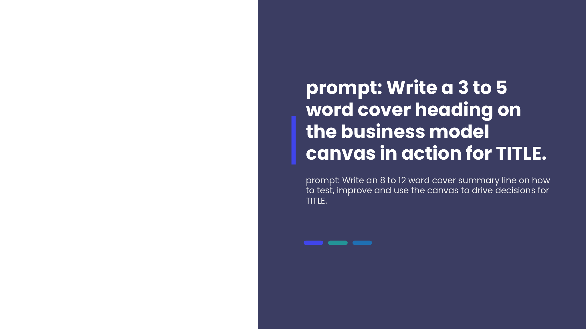 Business Model Canvas In Action Deck template cover slide