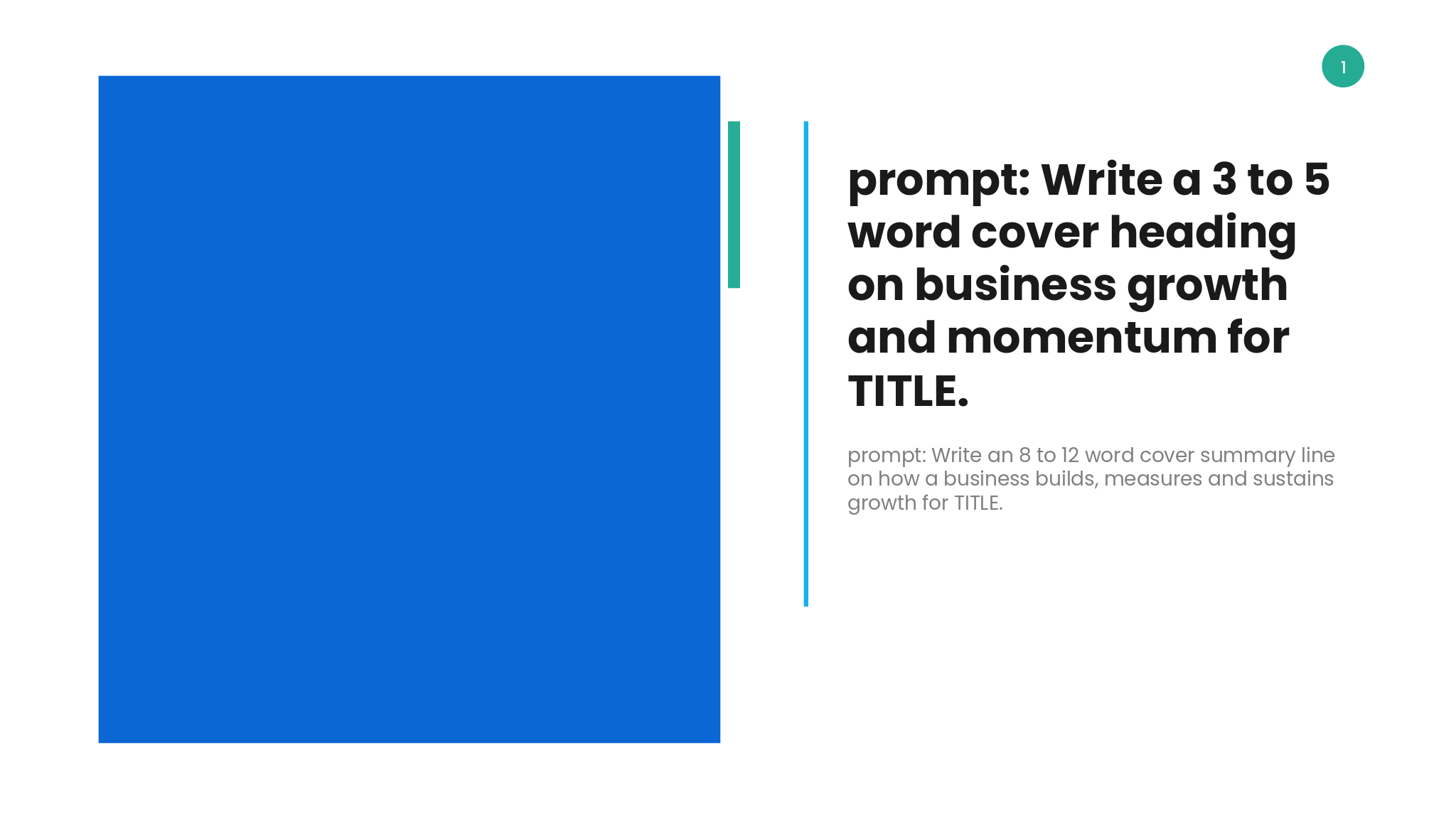 Business Growth And Momentum Deck template cover slide