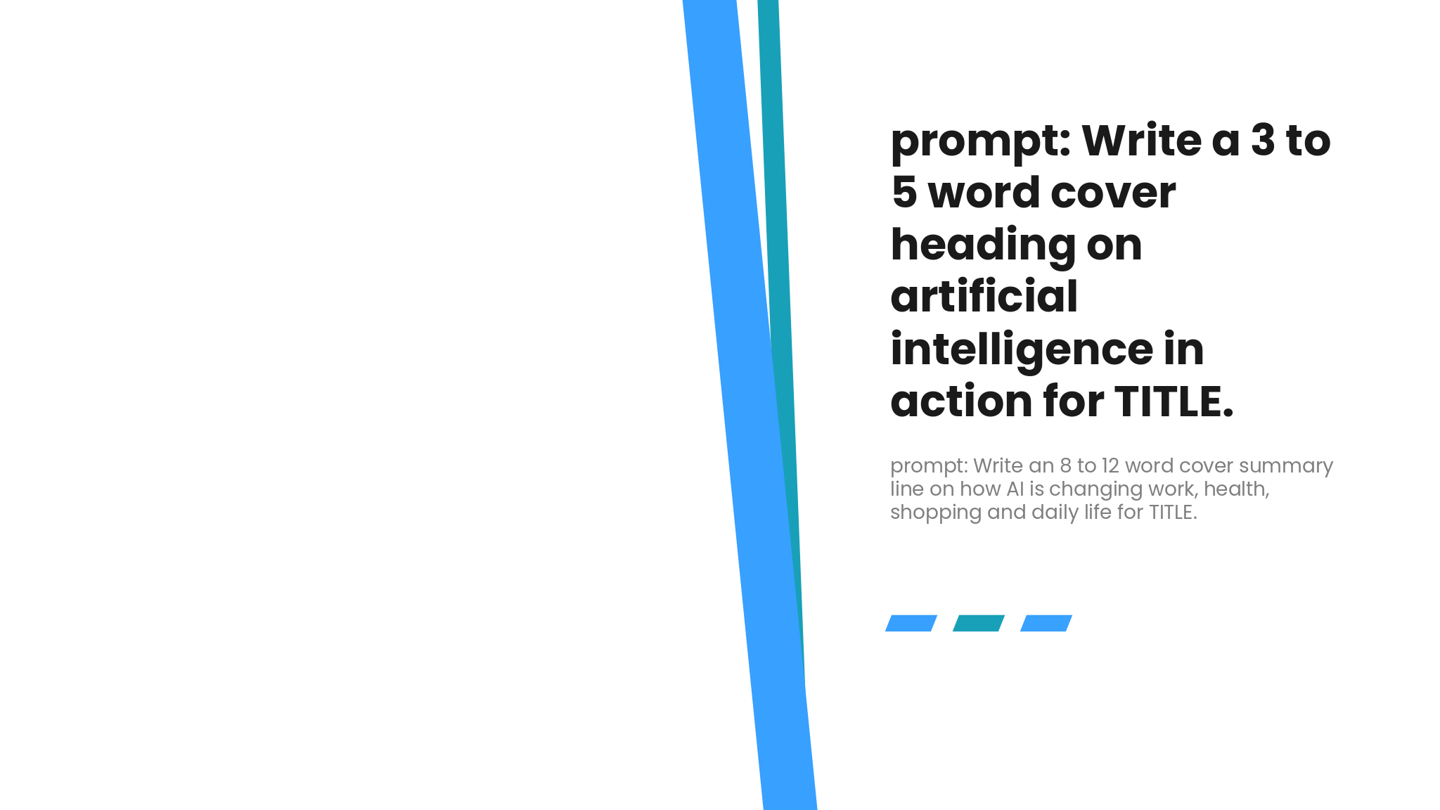 Artificial Intelligence In Action Deck template cover slide