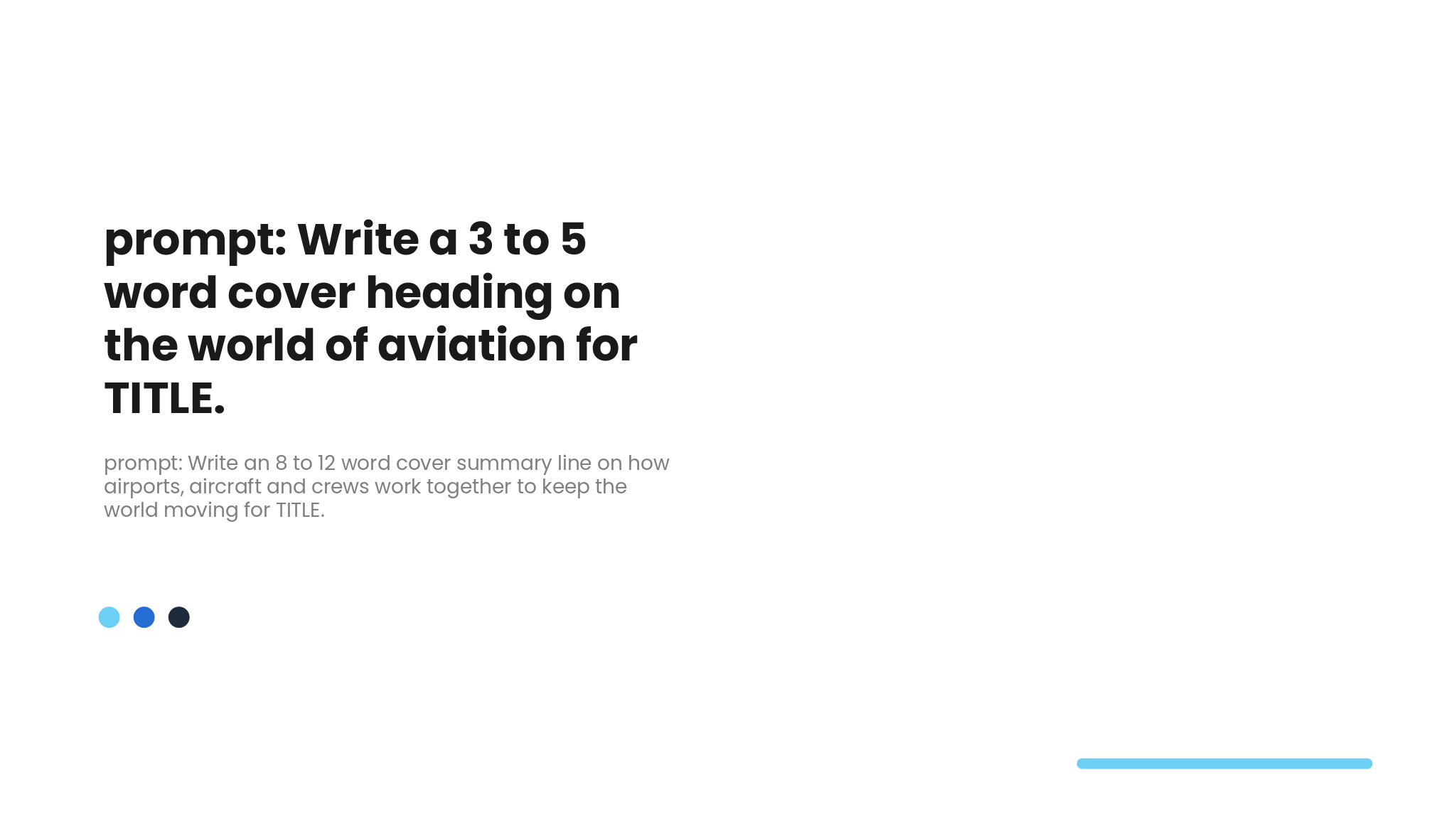 Aviation Industry Overview Deck template cover slide