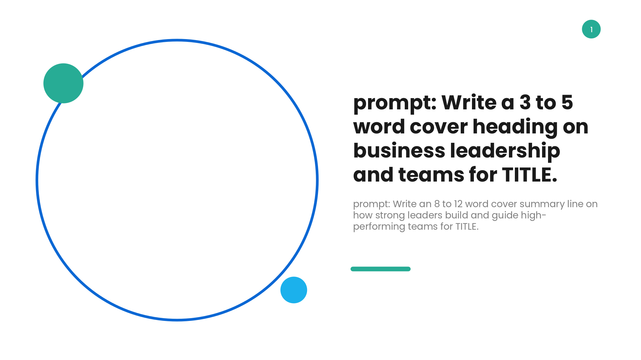 Business Leadership And Teams Deck template cover slide