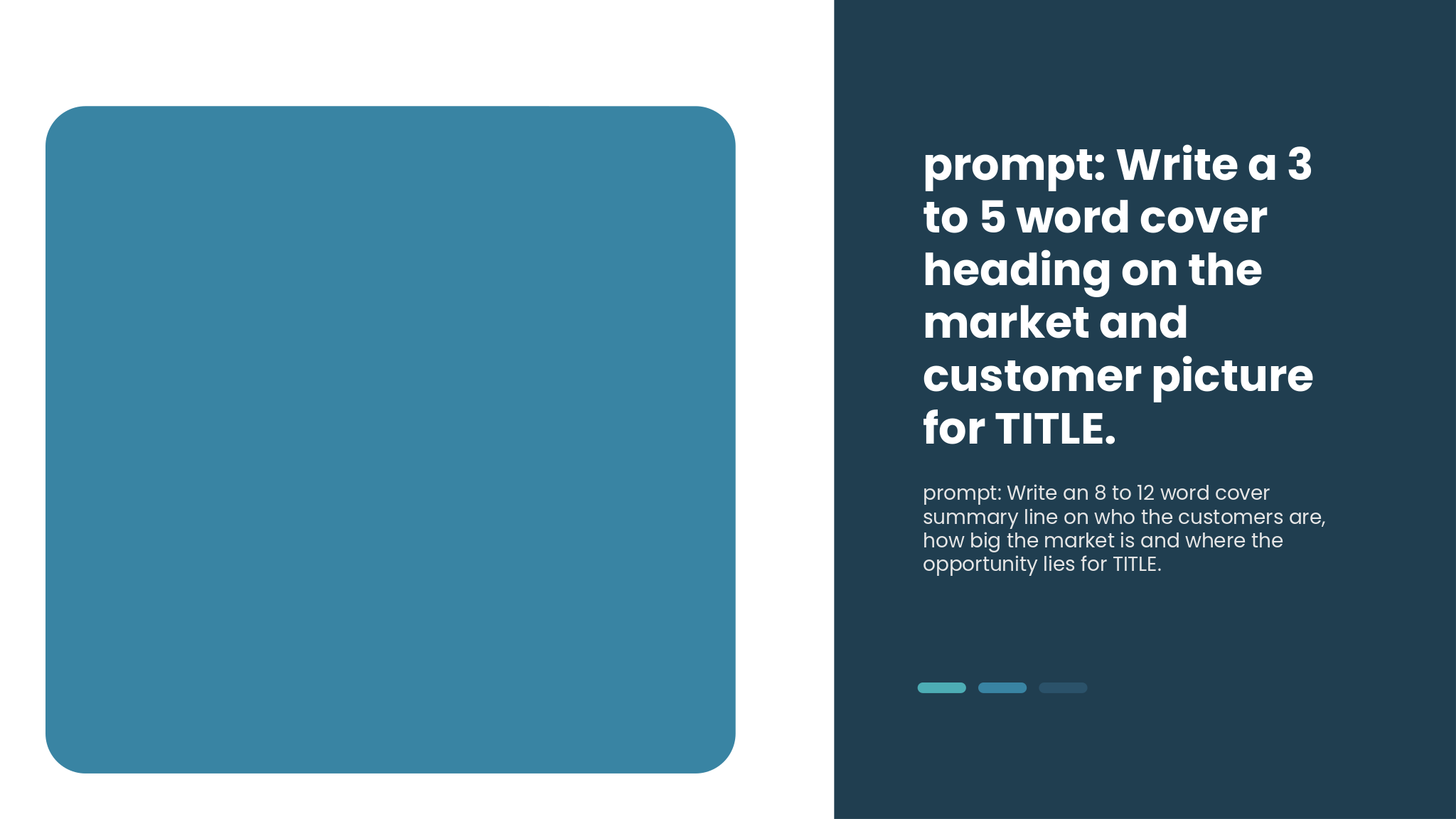 Business Plan Market Analysis Deck template cover slide