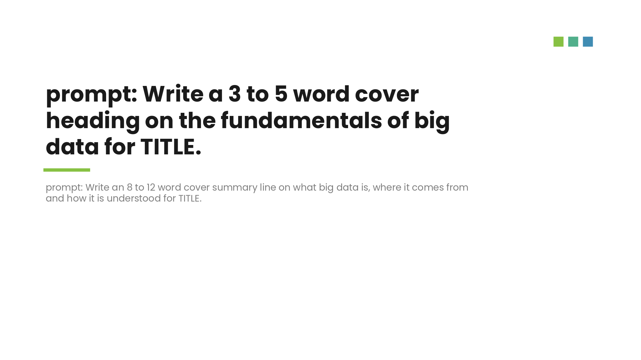 Big Data Fundamentals Deck template cover slide
